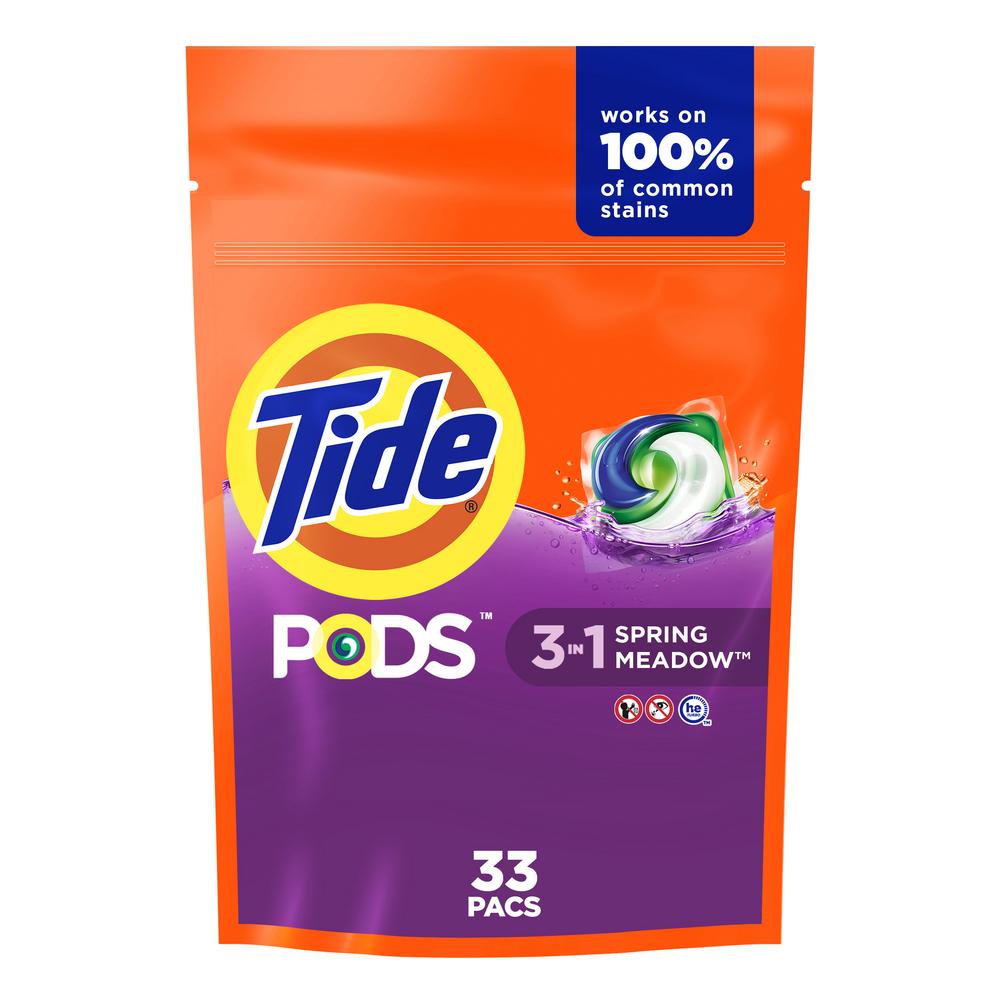 Tide PODS Spring Meadow HE Laundry Detergent Pacs; image 1 of 10