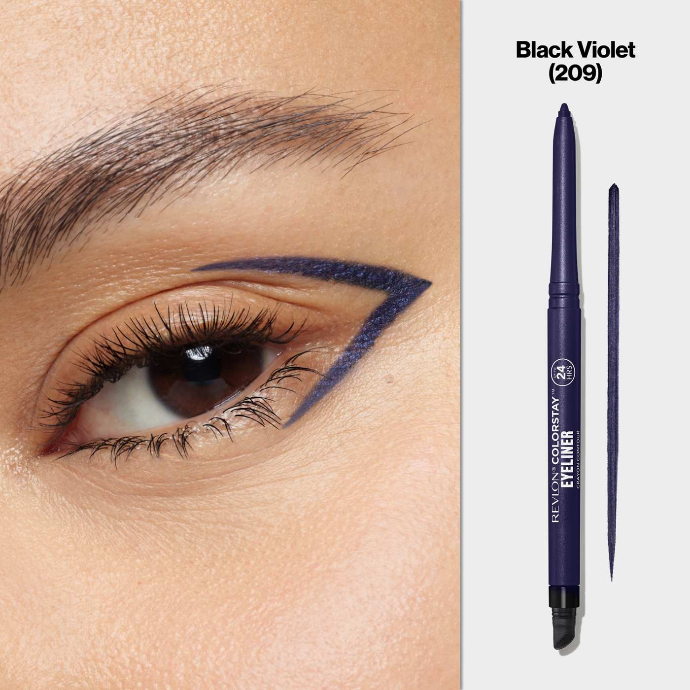 Revlon ColorStay Eyeliner Pencil, 209 Black Violet; image 2 of 9