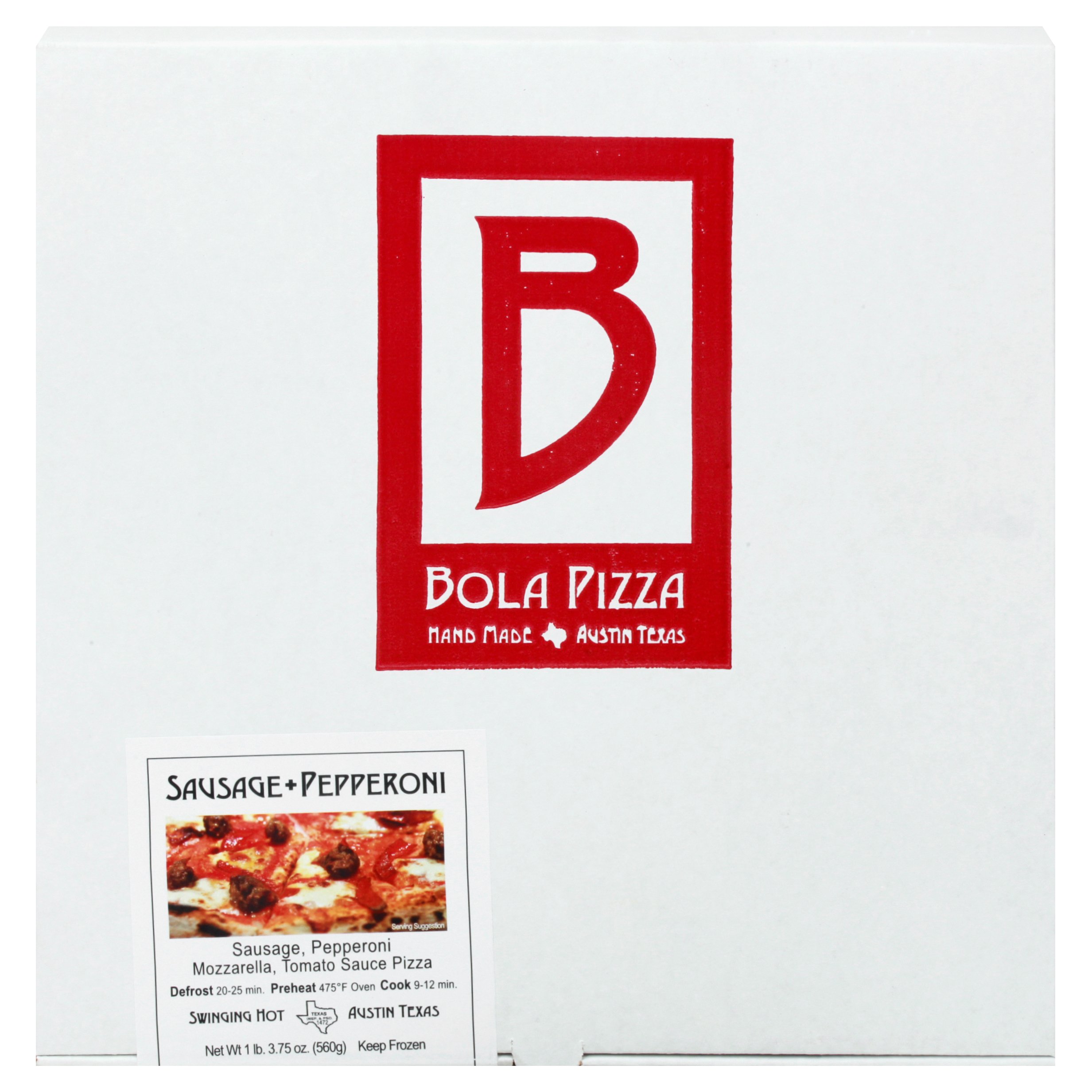 Bola Pizza Frozen Pizza - Sausage & Pepperoni, 19.8 oz