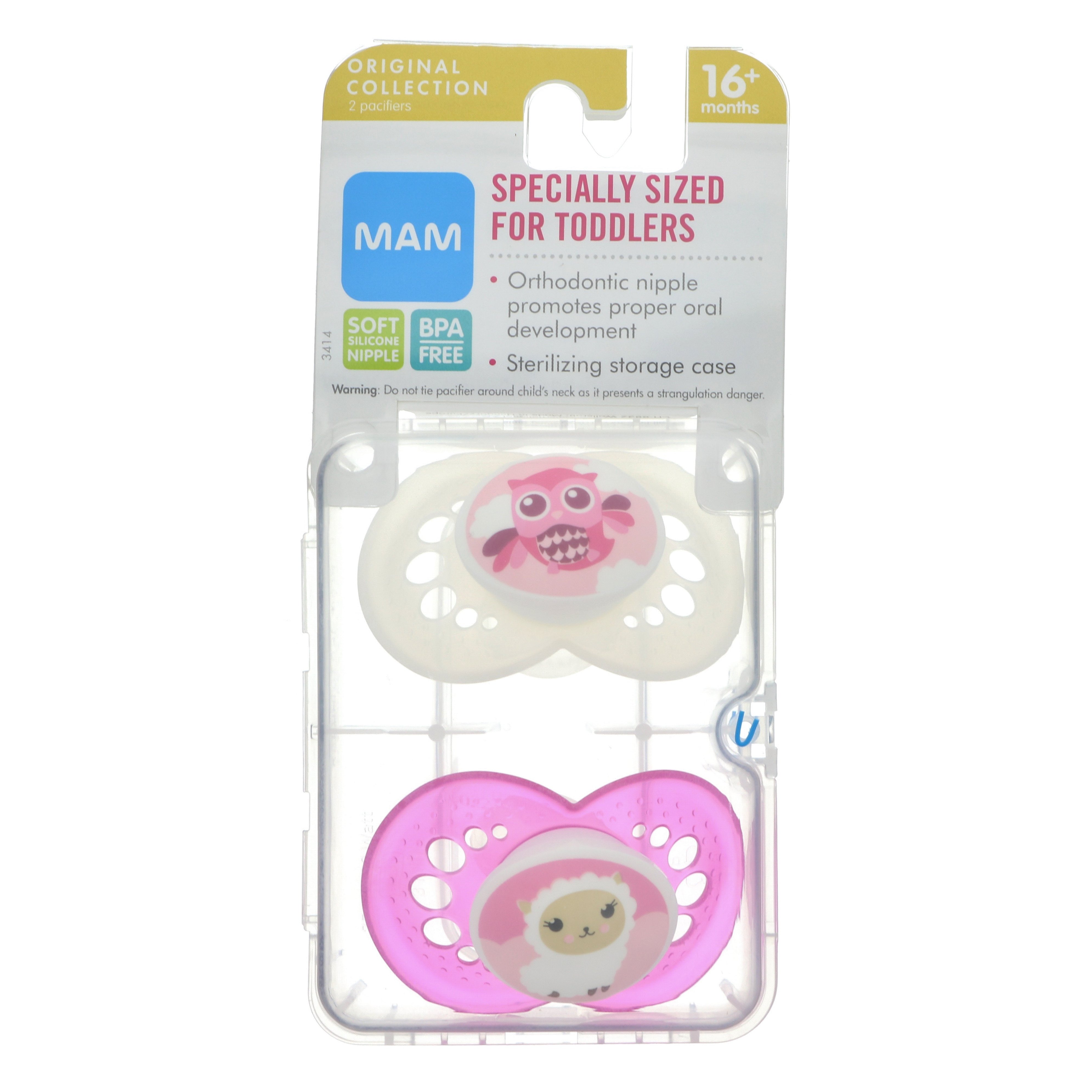 MAM Perfect Night Pacifier 2ct - Green/White - 0-6 Months