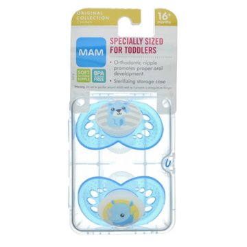 MAM Toddler Pacifier (16+ Months) Assorted Colors, 2 ct