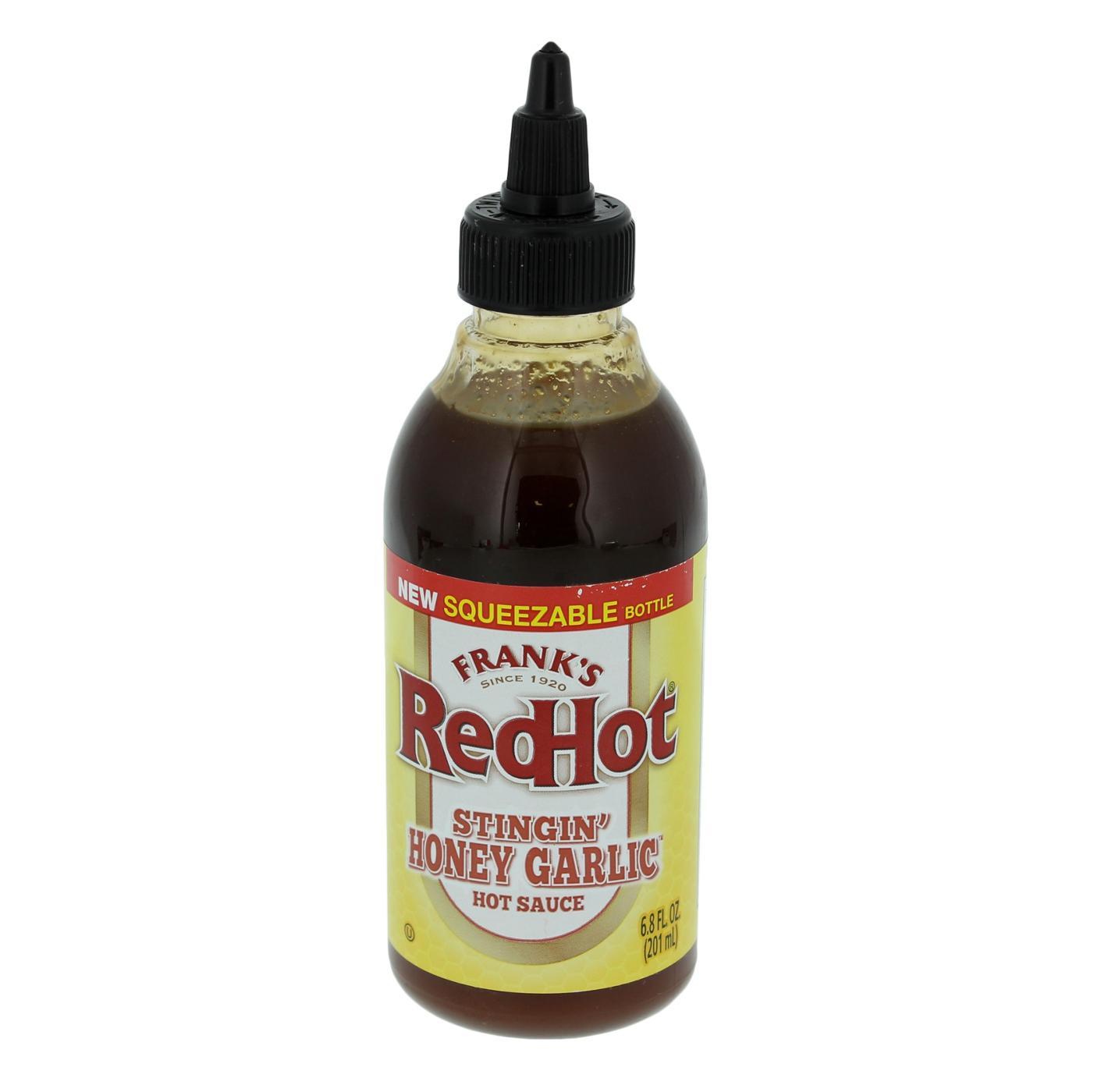 Frank's Stingin' Honey Garlic Hot Sauce Squeezable Bottle; image 1 of 2