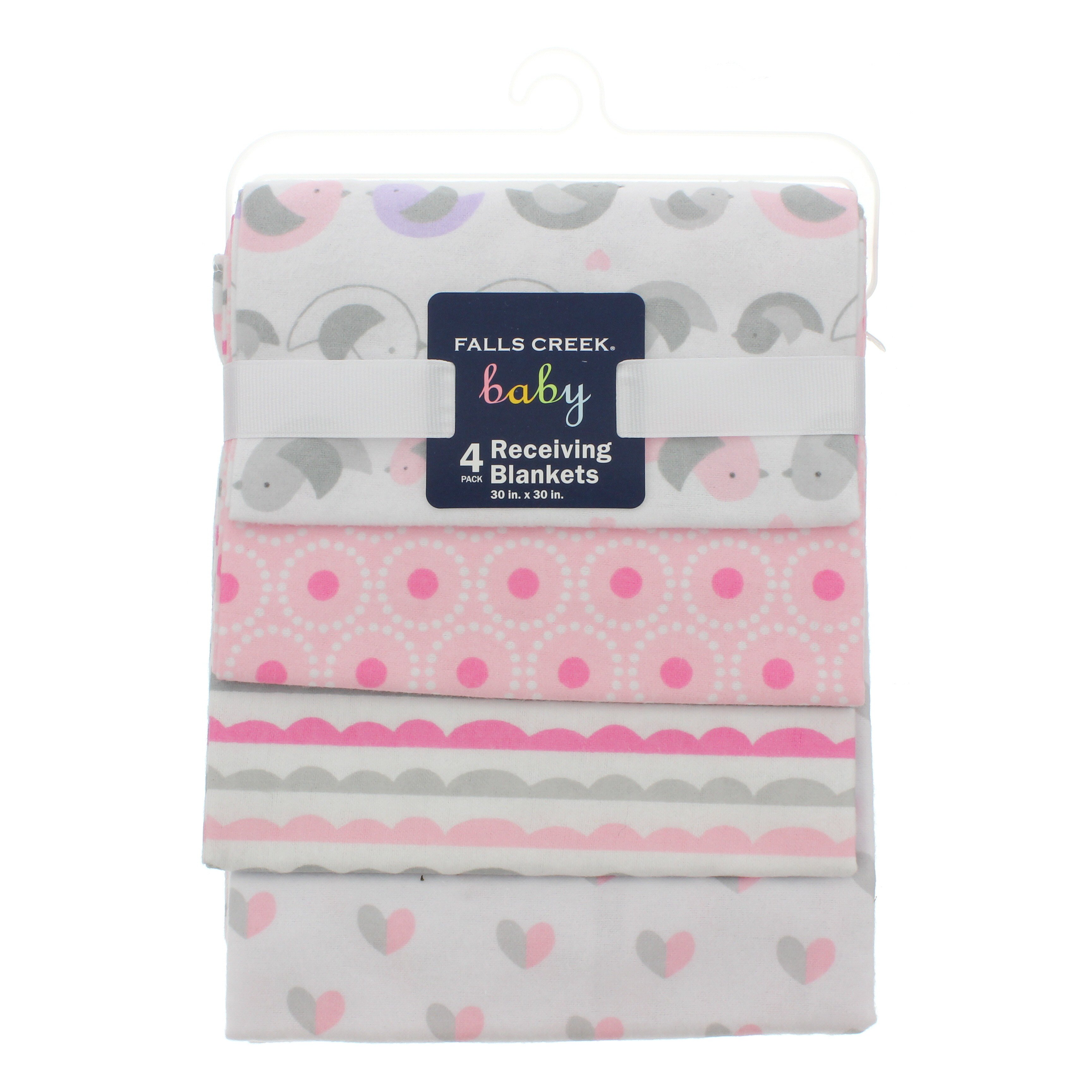 Falls Creek Baby Flannel Girl Receiving Blankets - Shop Blankets \u0026 pillows  at H-E-B, image size:3456x3456