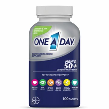 One A Day Men's 50+ Healthy Advantage Multivitamin, 100 ct
