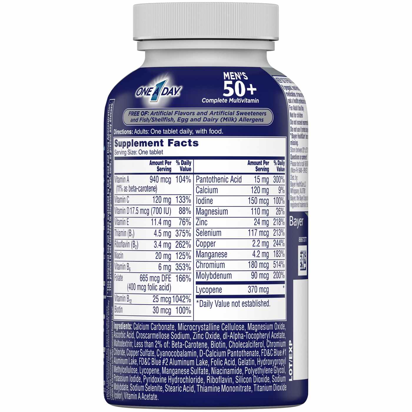 One A Day Men's 50+ Healthy Advantage Multivitamin; image 3 of 5