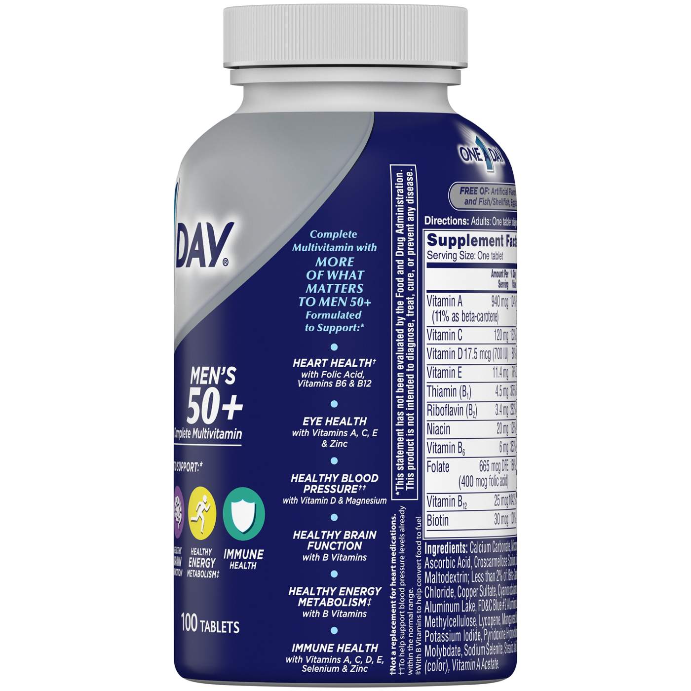 One A Day Men's 50+ Healthy Advantage Multivitamin; image 5 of 5