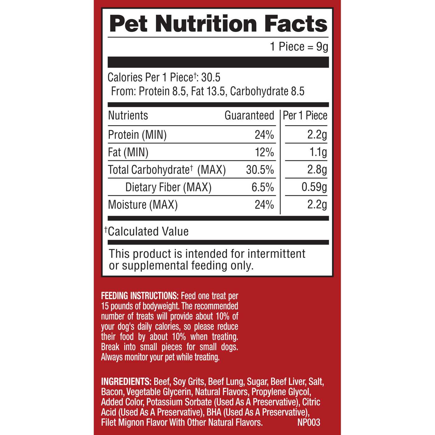 Pup-Peroni Filet Mignon & Bacon Flavors Dog Snacks; image 3 of 6