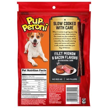 Pup-Peroni Filet Mignon & Bacon Flavors Dog Snacks, 5.6 oz