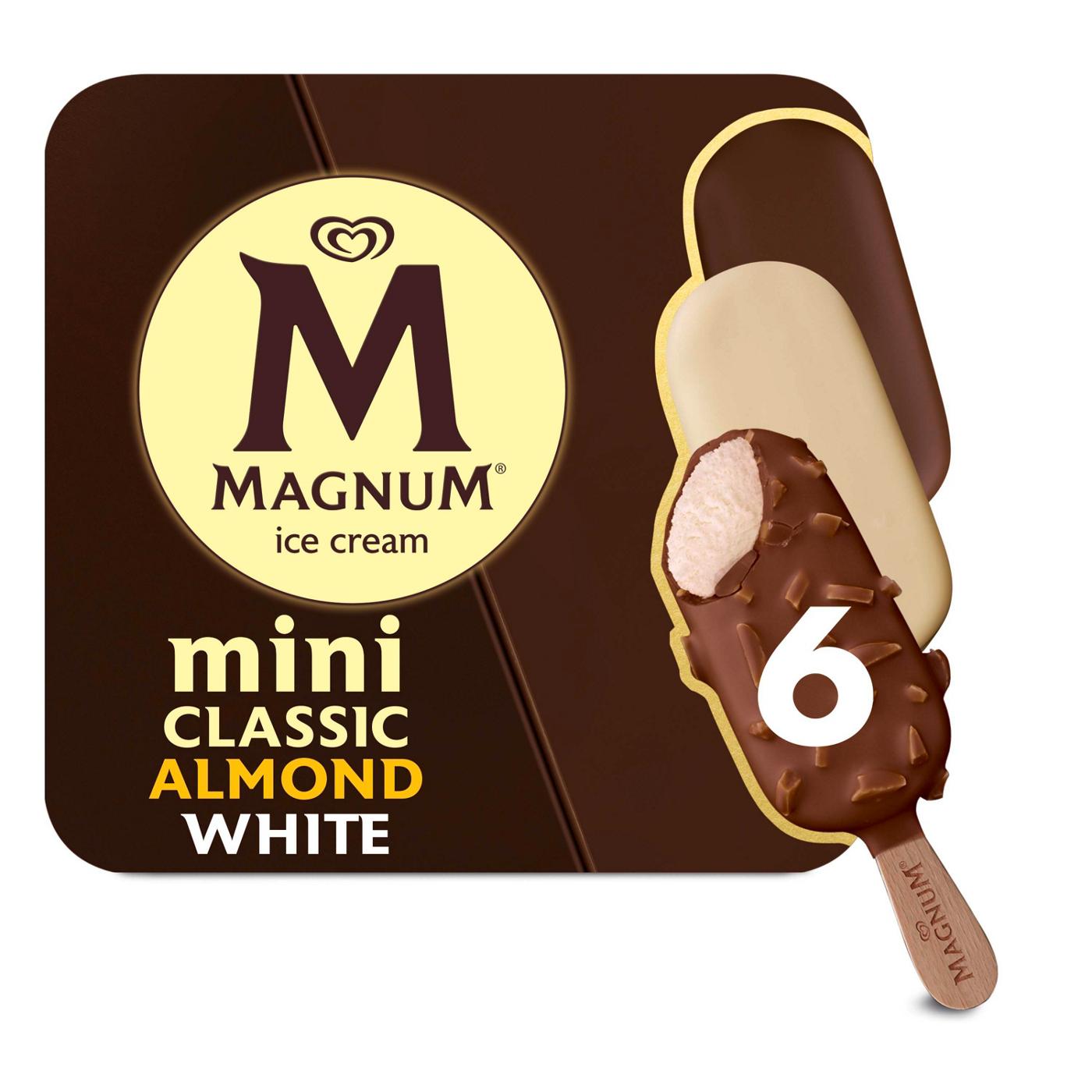 Magnum Mini Ice Cream Bars Classic Almond White - Shop Bars & Pops at H-E-B