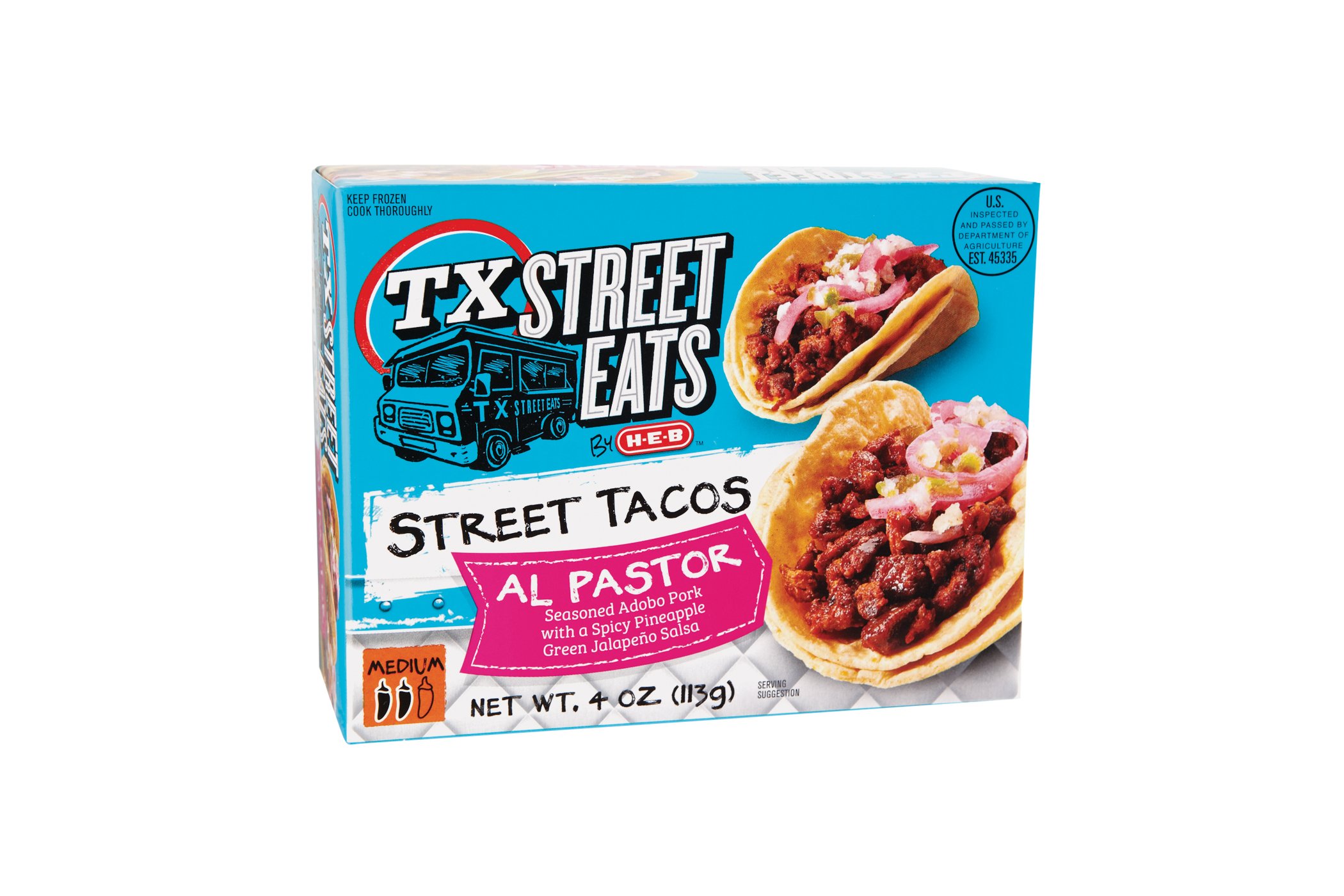 HEB TX Street Eats, Street Tacos Al Pastor Shop Entrees & Sides at