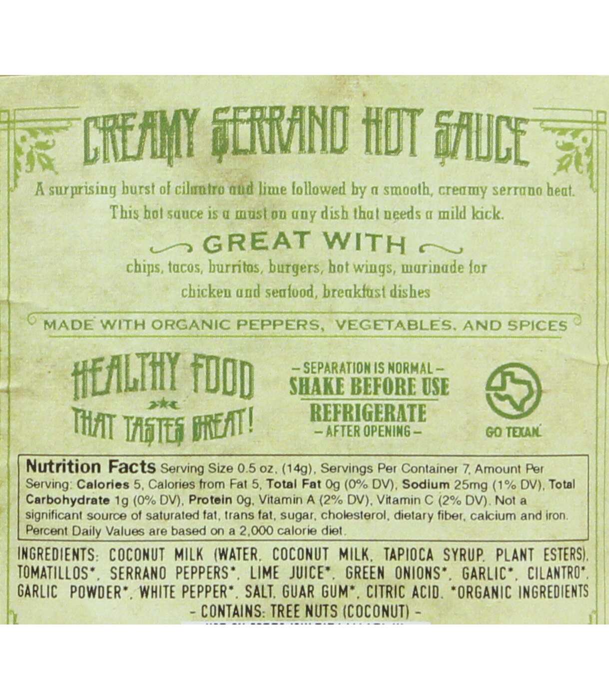 Frankie V's Kitchen Creamy Serrano Hot Sauce; image 2 of 2