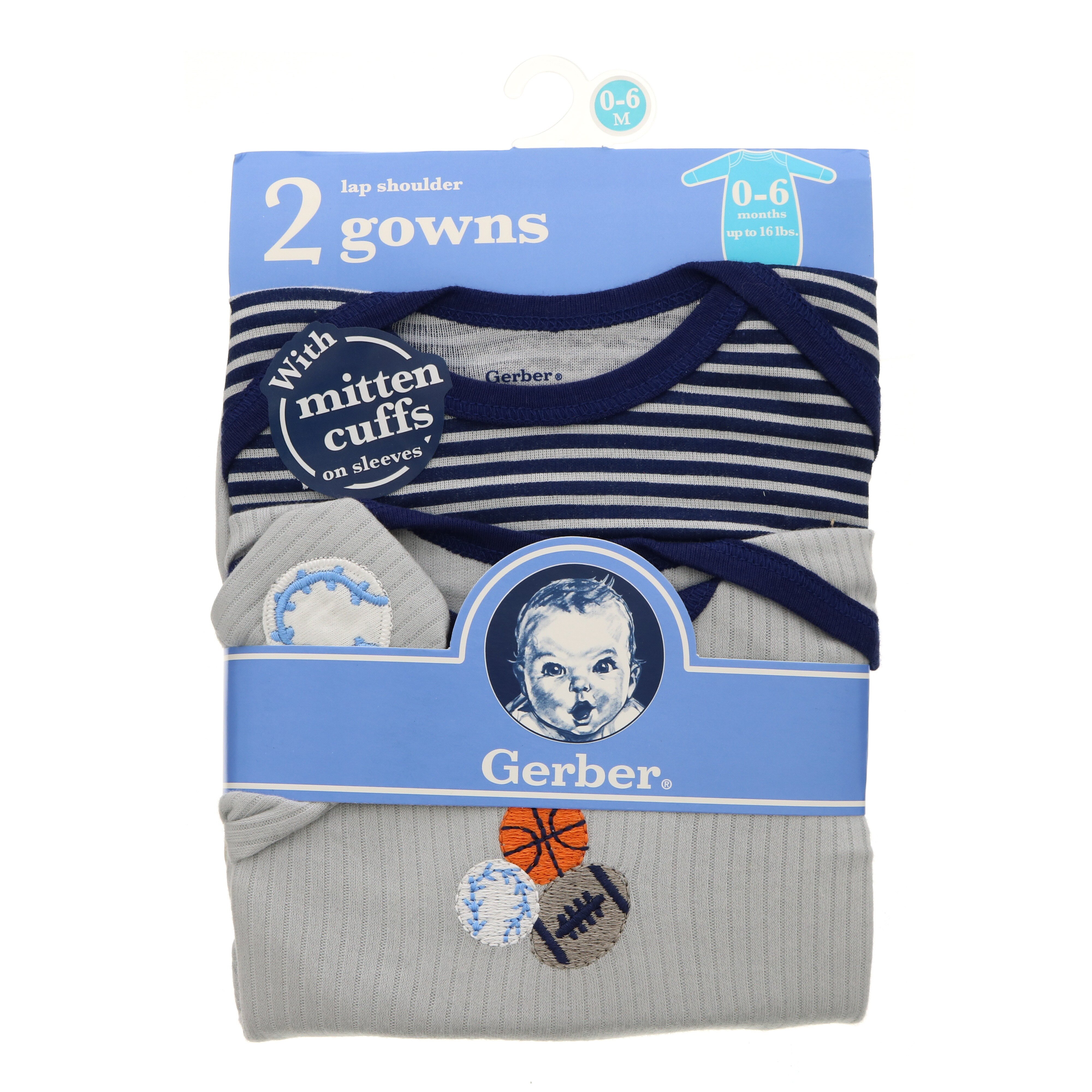 Gerber Baby Boy's Gown, 2 PK Shop Gerber Baby Boy's Gown, 2 PK Shop Gerber Baby Boy's Gown
