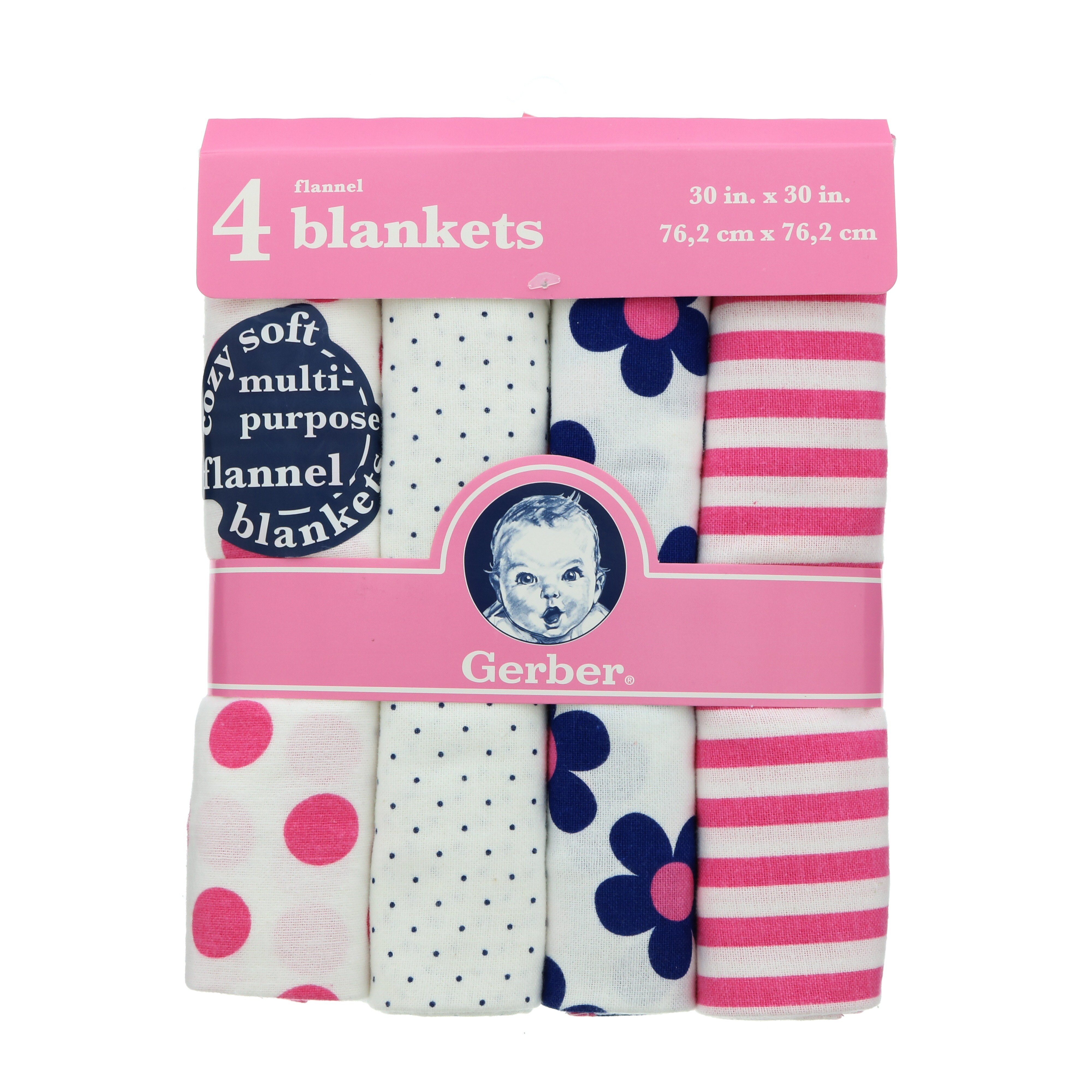 Gerber Baby Flannel Receiving Blankets, 4 PK Shop at HEB
