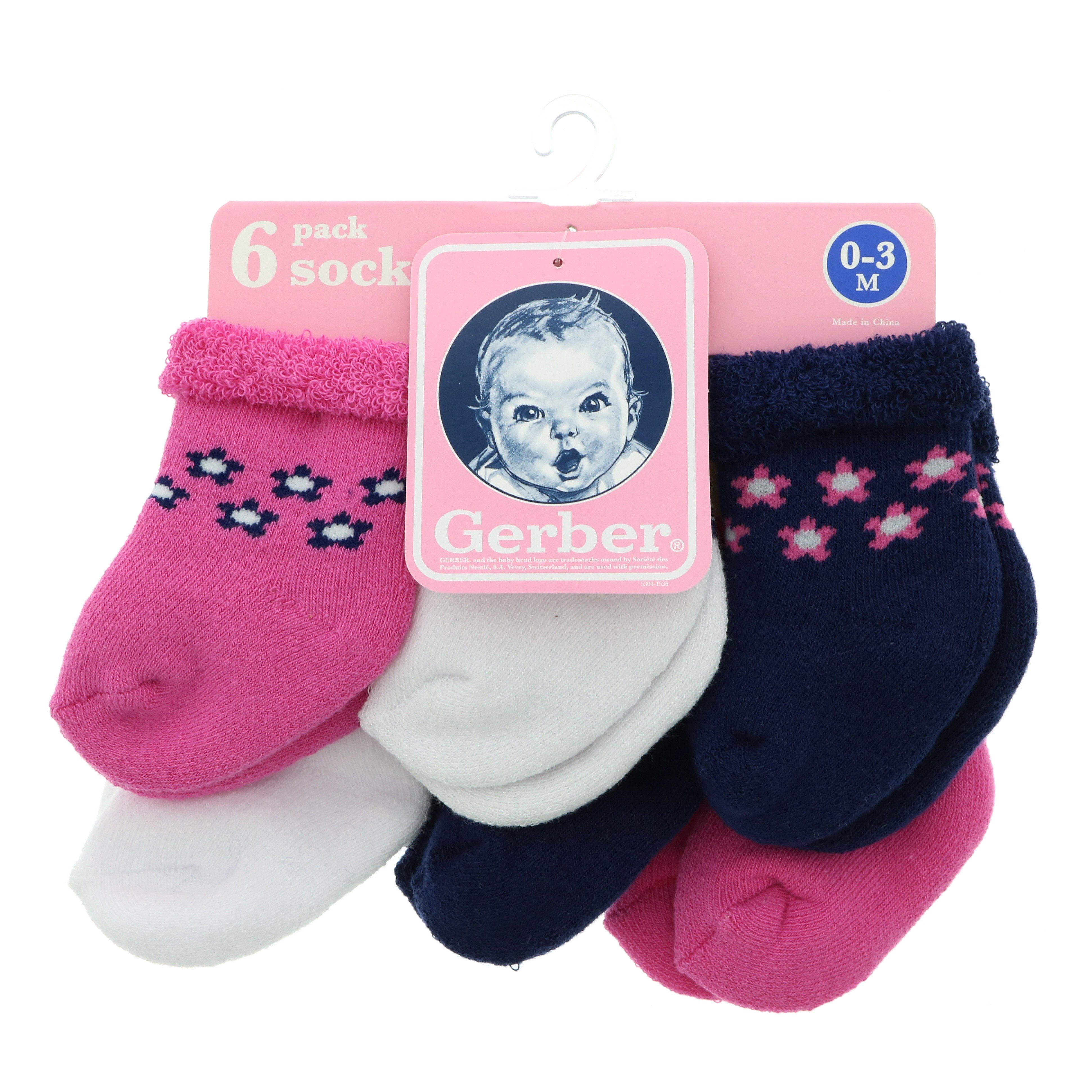 Gerber Baby Girl Socks, 6 PK Shop at HEB
