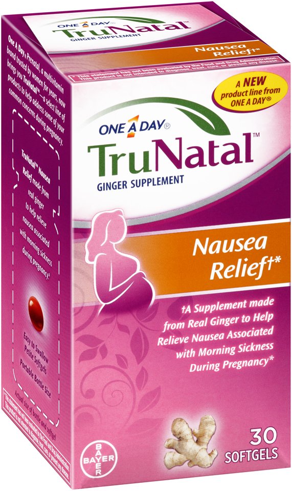 One A Day TrunNatal Nausea Relief Ginger Supplement Softgels