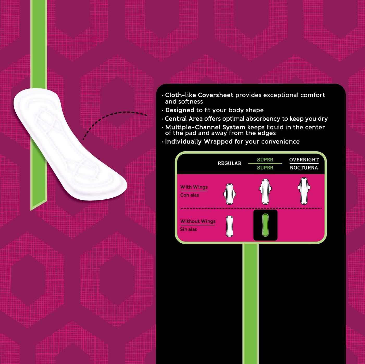 HEB 4Channel Super Maxi Pads Shop Pads & liners at HEB