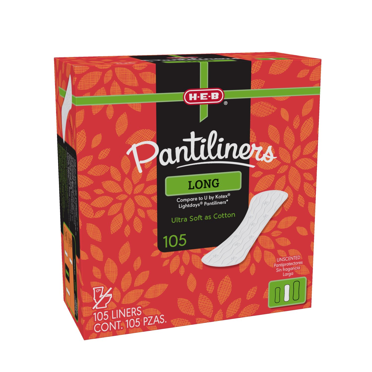 HEB Sure Comfort Long Pantiliners Shop Pads & liners at HEB