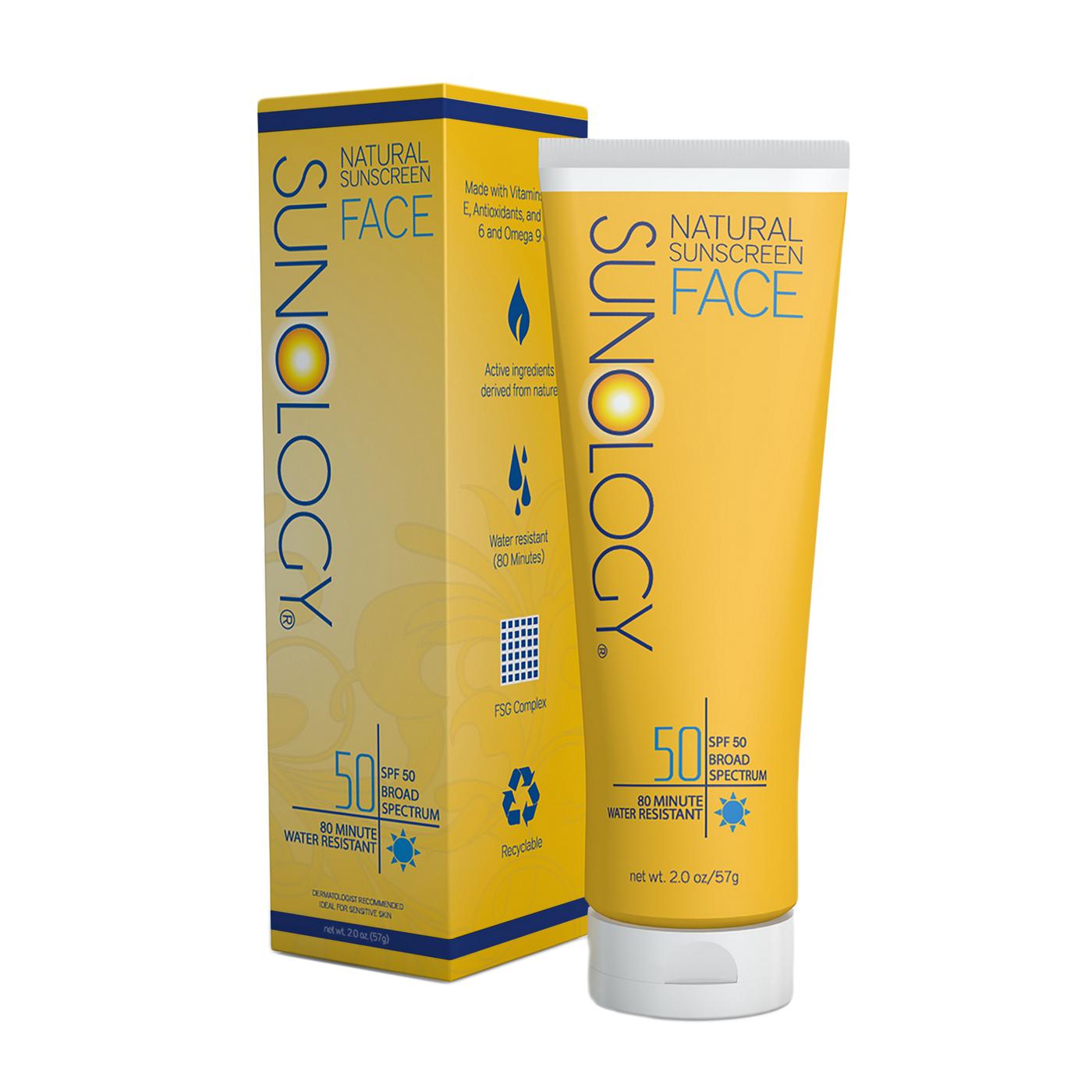 Sunology Natural Sunscreen Face SPF 50 Lotion; image 1 of 2