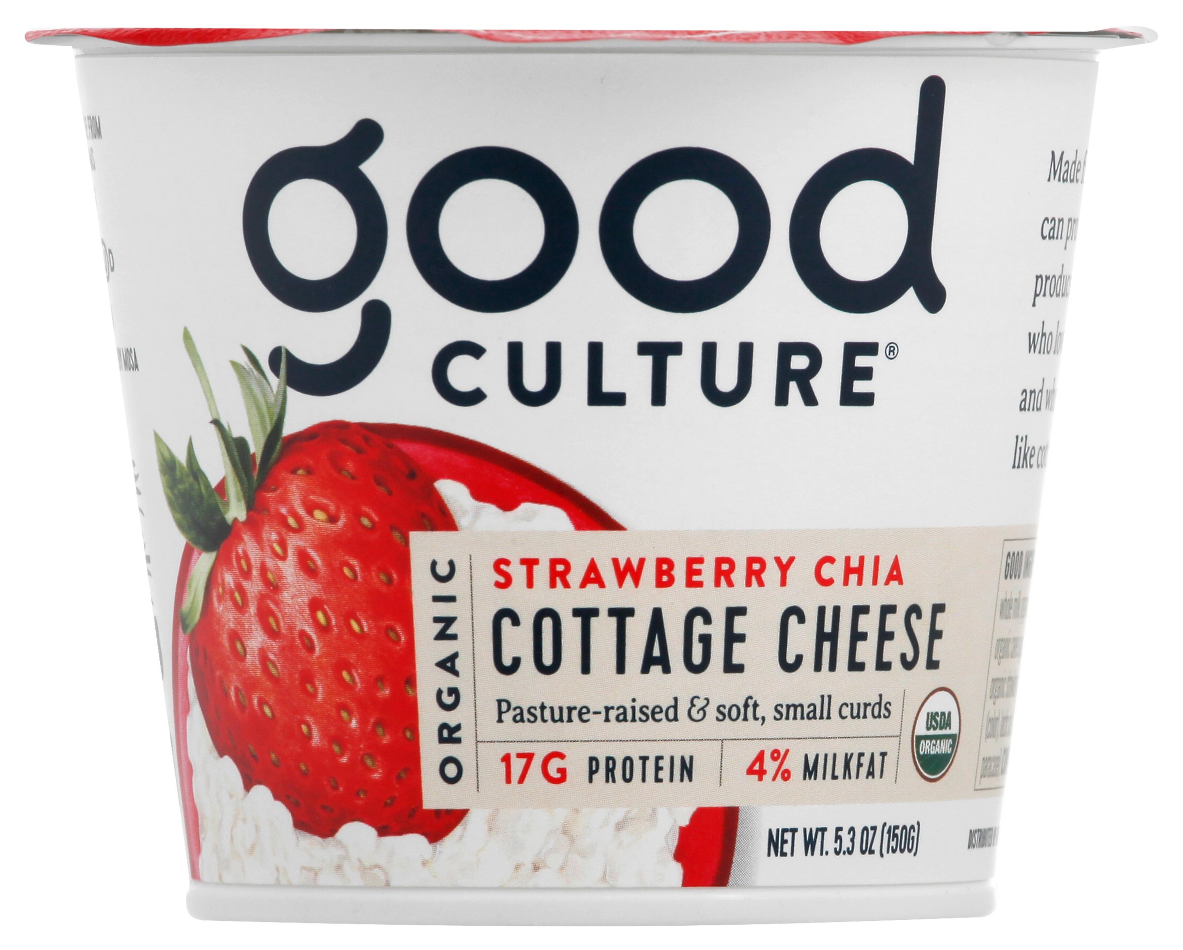 Good Culture Organic Strawberry Cottage Cheese - Shop Cottage Cheese At ...