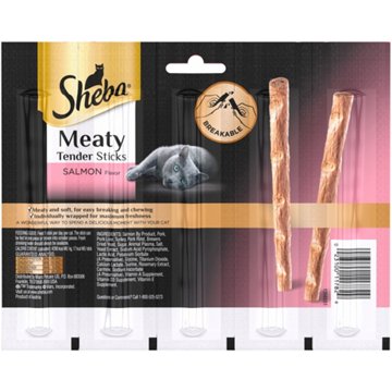 Sheba Meaty Tender Sticks Cat Treats - Salmon Flavor