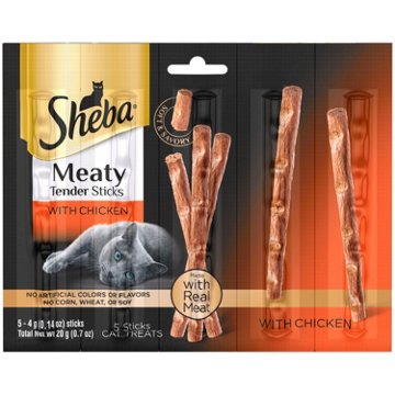 Sheba Meaty Tender Sticks Soft Cat Treats - Chicken