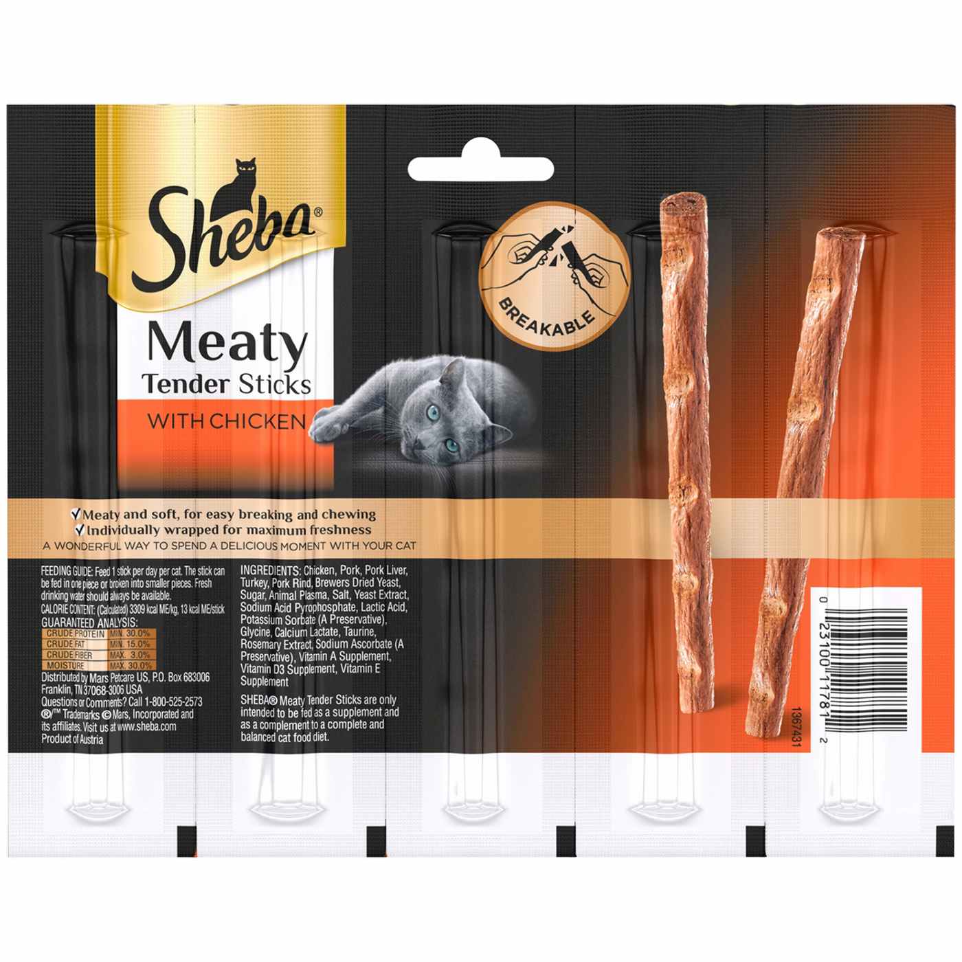 Sheba Meaty Sticks Chicken Cat Treats; image 3 of 4