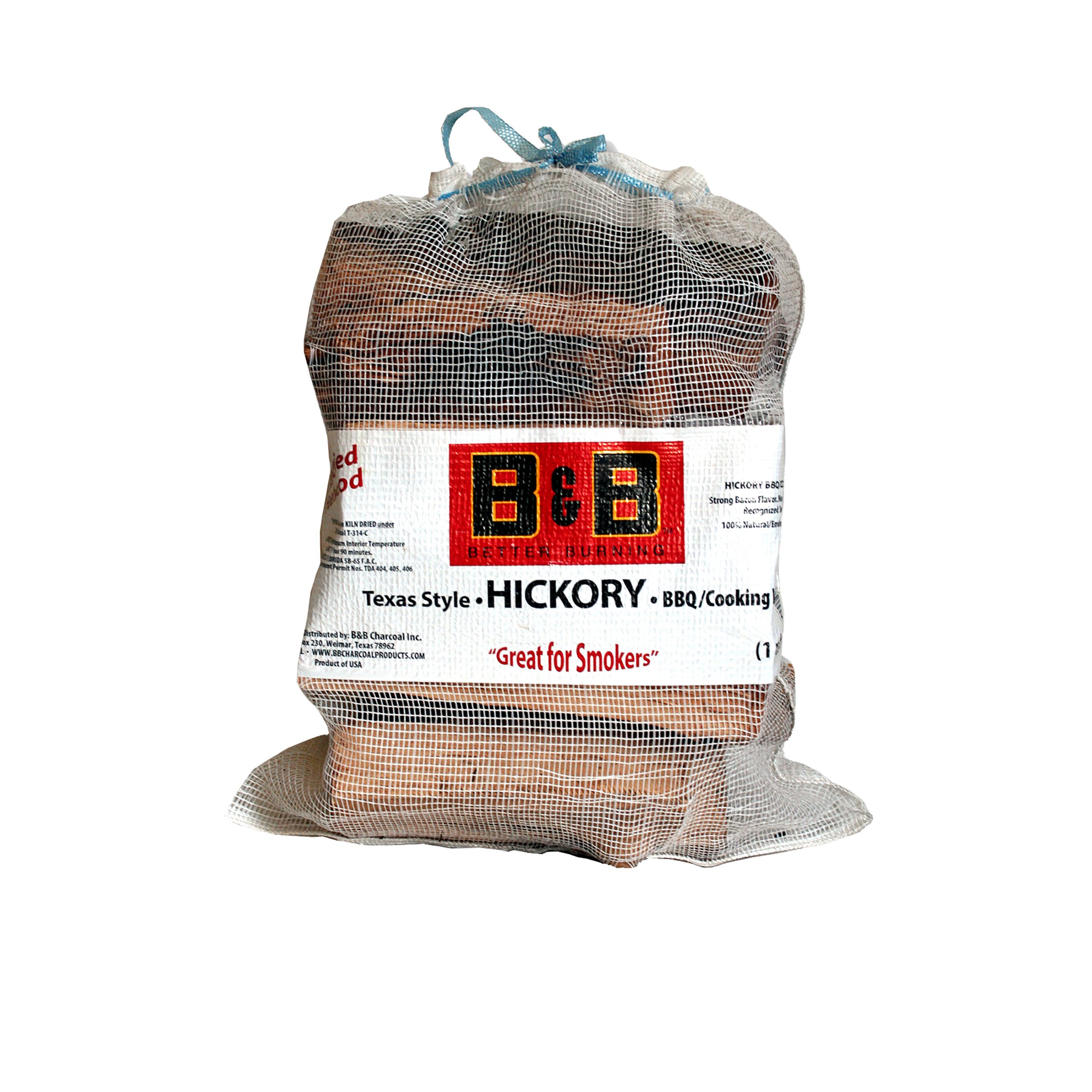 B & B Kiln Dried Hickory BBQ & Cooking Wood Logs, 1 Cu Ft. - Shop ...