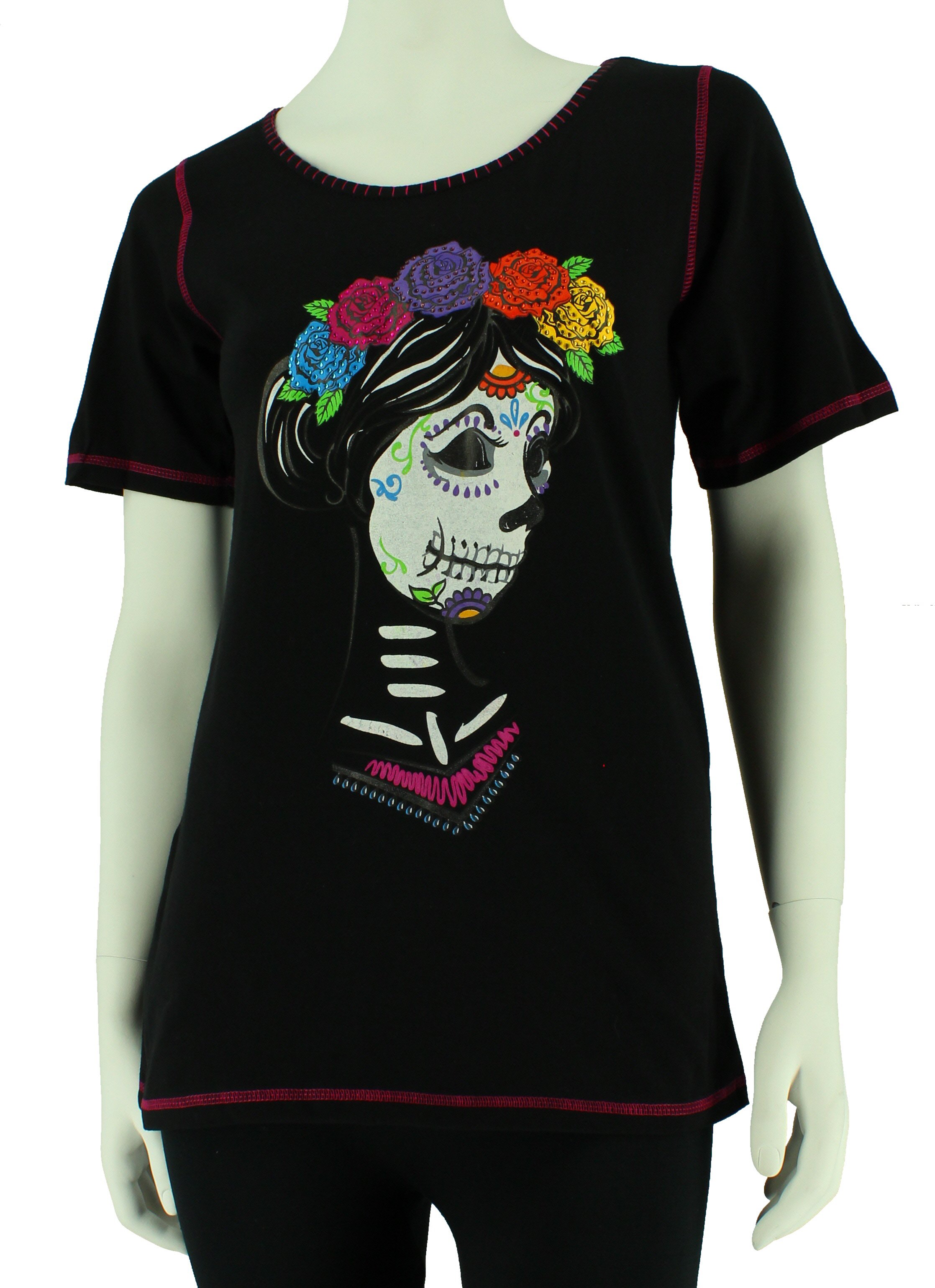 women's sugar skull shirts