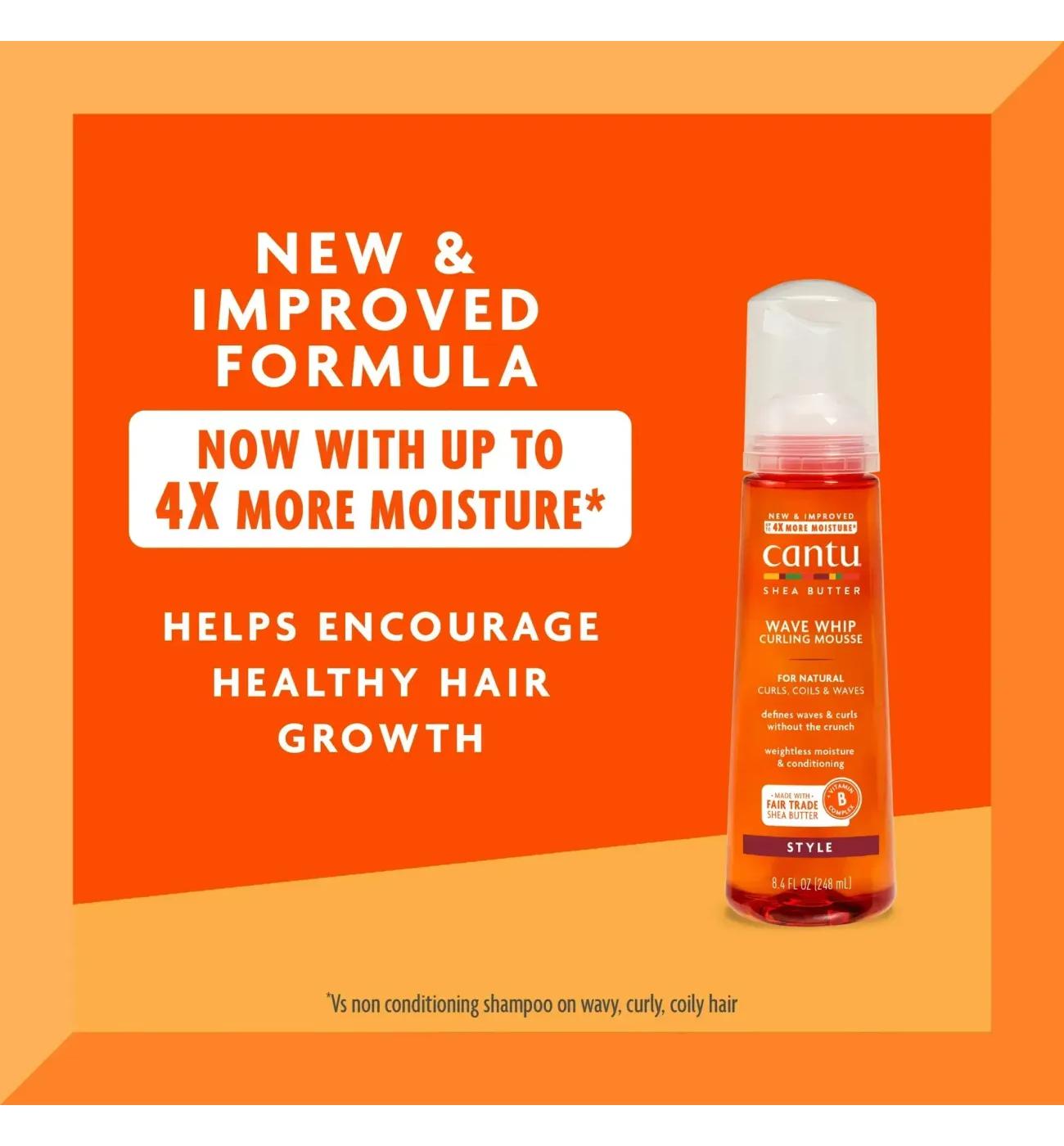 Cantu Shea Butter Wave Whip Curling Mousse 8.4Z; image 4 of 6