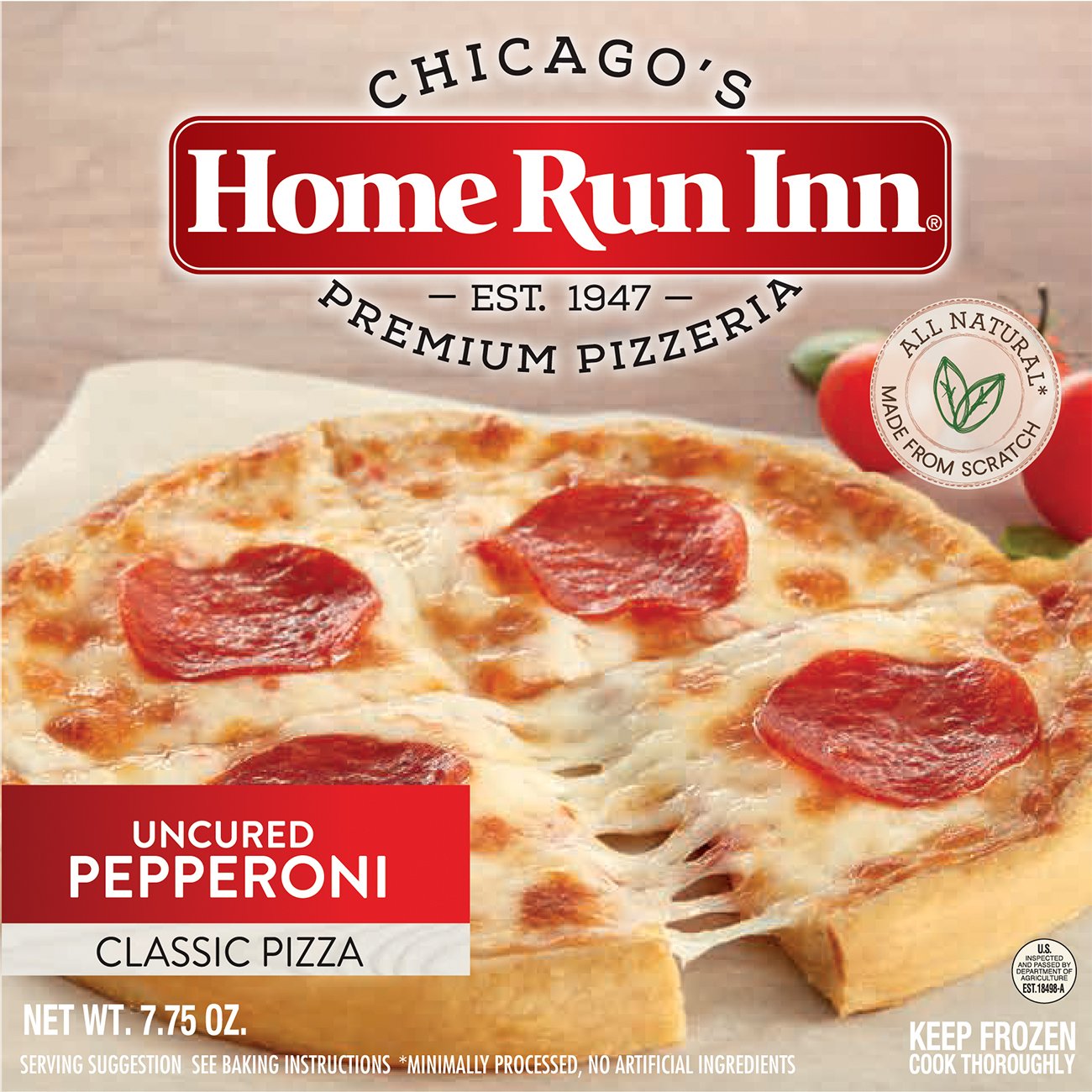 Home Run Inn Personal Size Frozen Pizza - Uncured Pepperoni, 7.75 oz