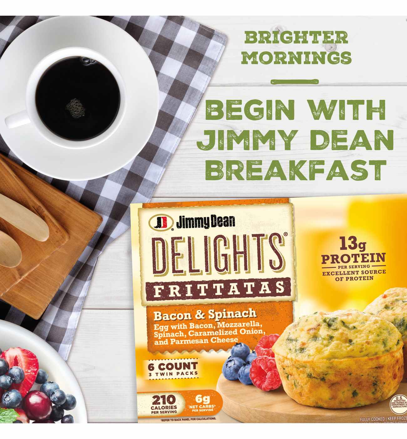 Jimmy Dean Delights Bacon & Spinach Frittatas; image 2 of 4