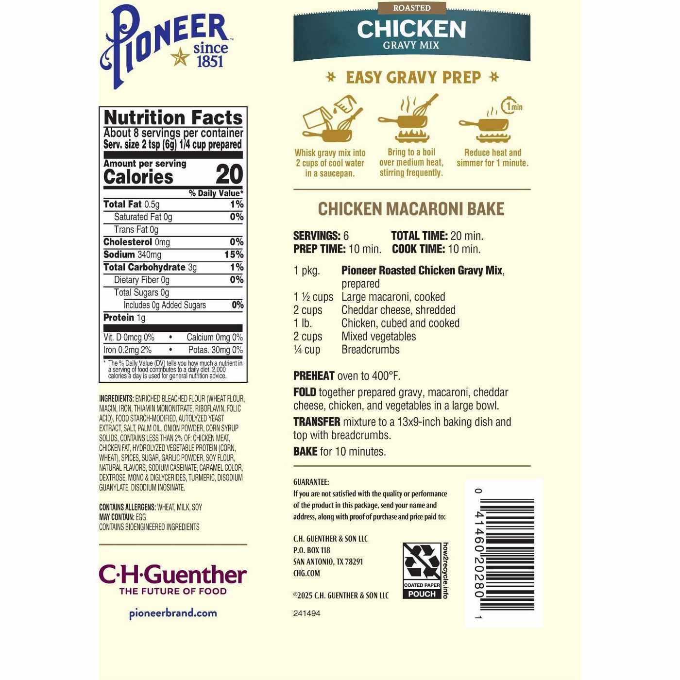 Pioneer Roasted Chicken Gravy Mix; image 2 of 3