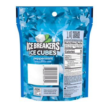 Ice Breakers Ice Cubes Peppermint Sugar Free Chewing Gum, 100 pc