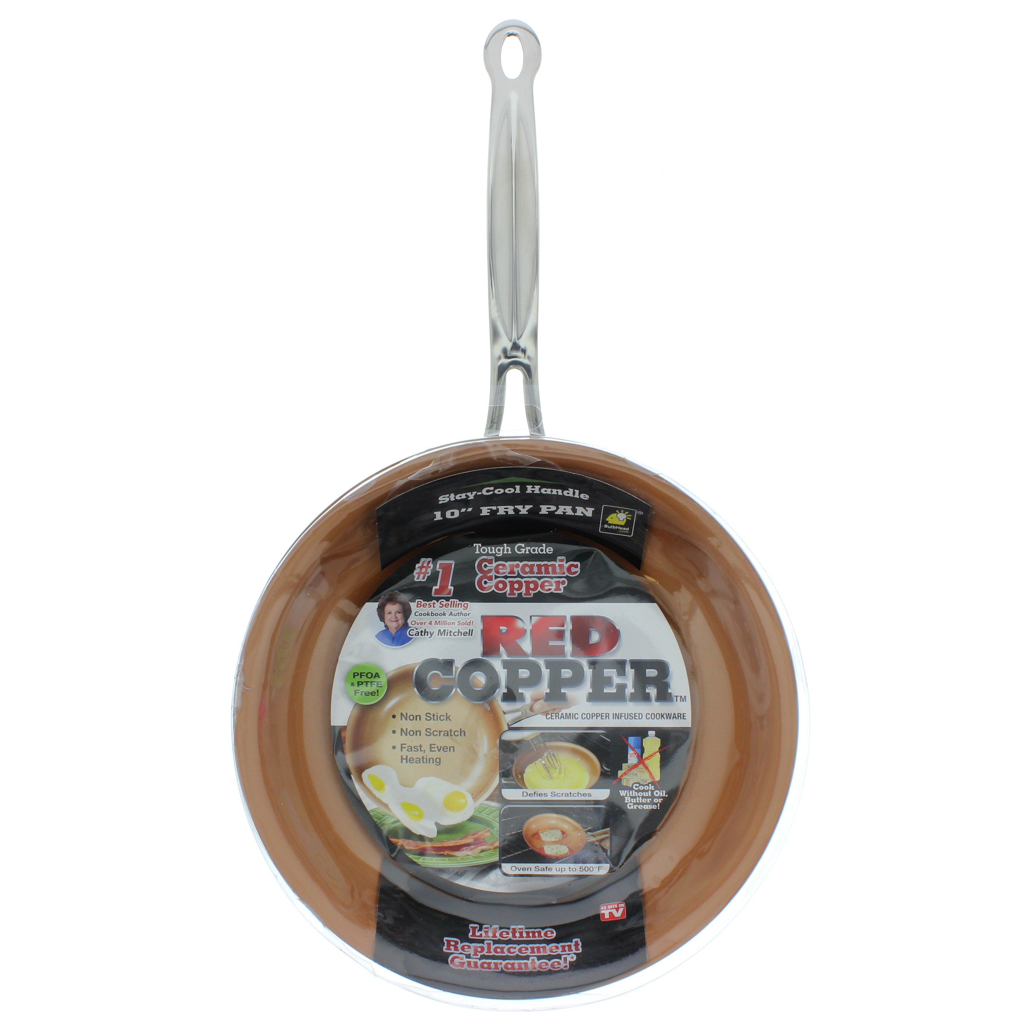 As Seen On TV Red Copper Fry Pan - Shop Frying Pans & Griddles at