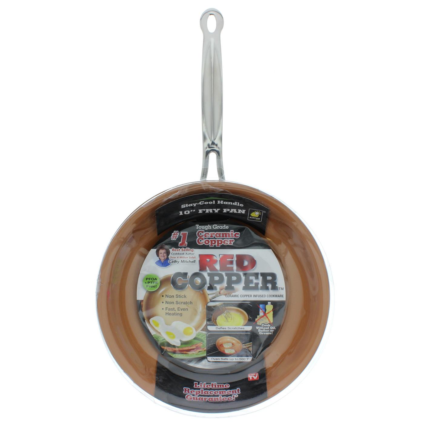 As Seen On TV Red Copper Fry Pan Shop Frying Pans & Griddles at HEB