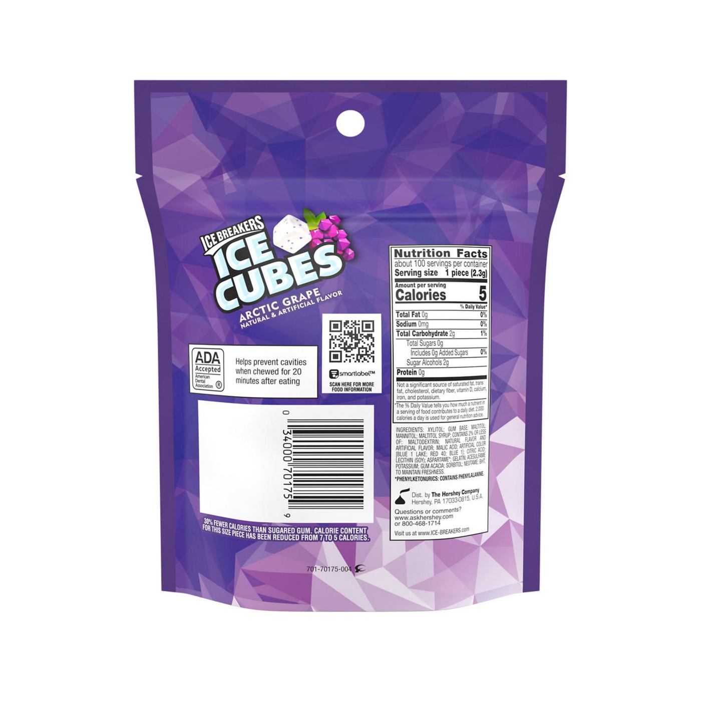 Ice Breakers Ice Cubes Arctic Grape Sugar Free Chewing Gum Pouch; image 2 of 7