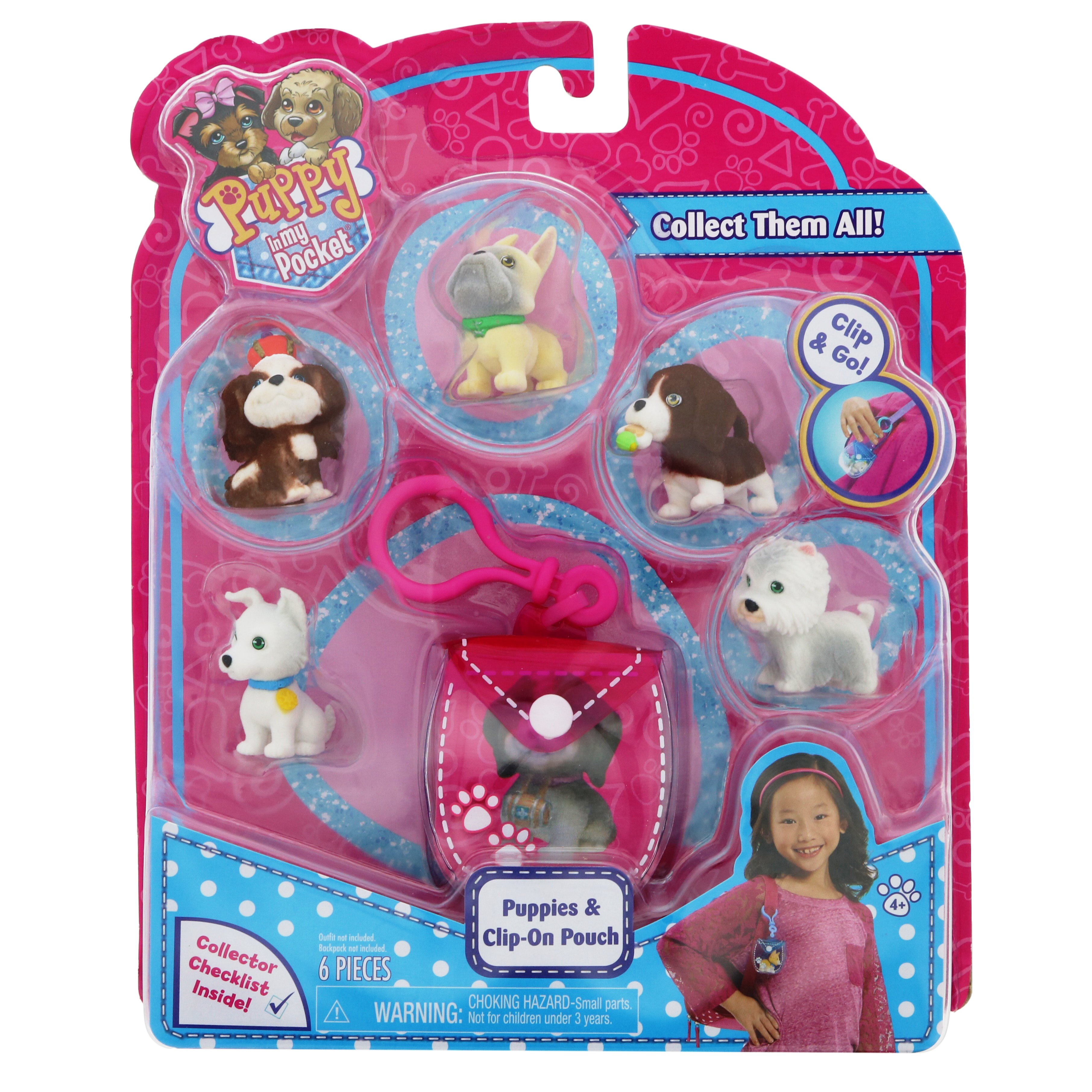 Just Play Puppy In My Pocket Puppies With Clip On Pouch Assorted Sets Shop Playsets At H E B