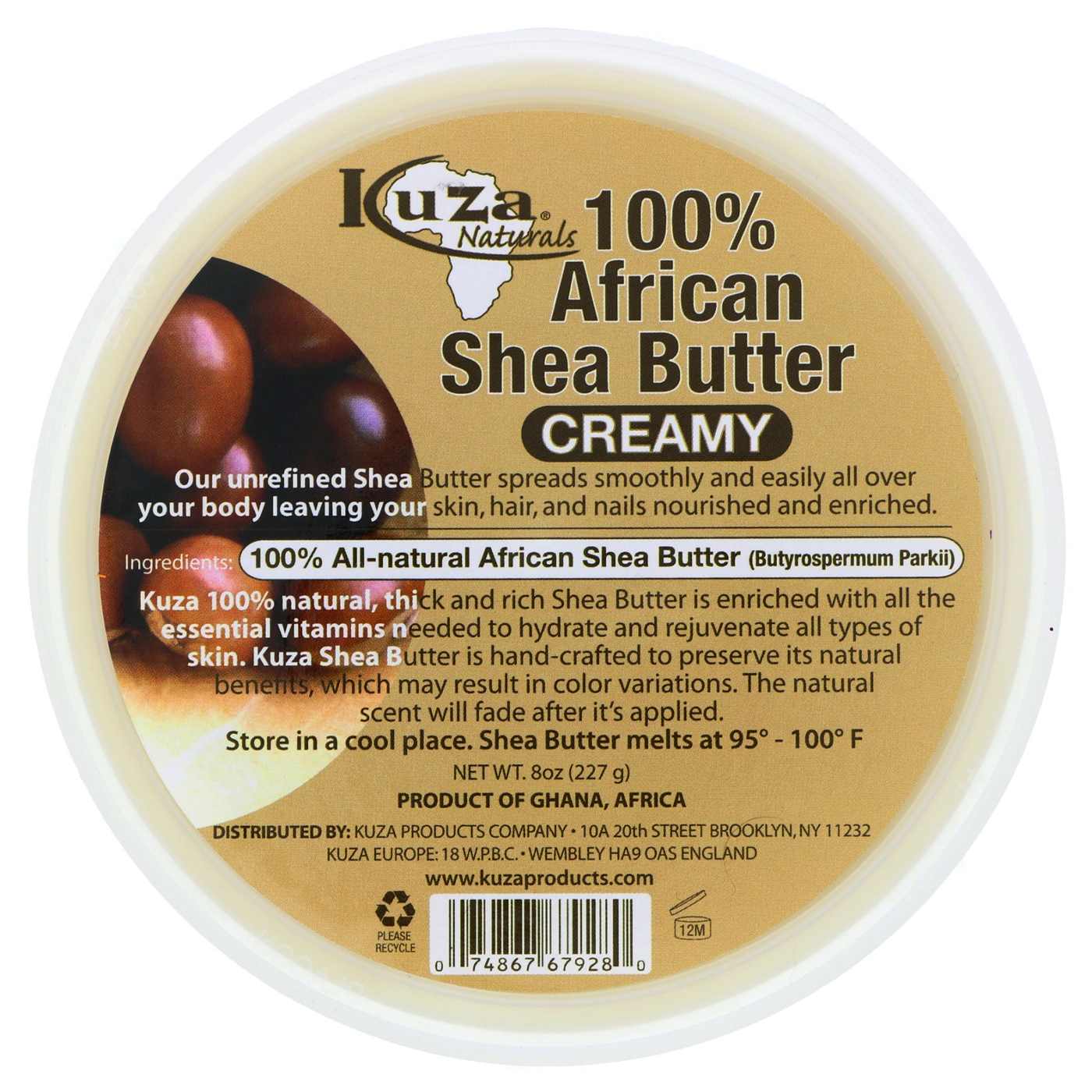 Kuza 100% African Shea Butter, Creamy; image 1 of 2