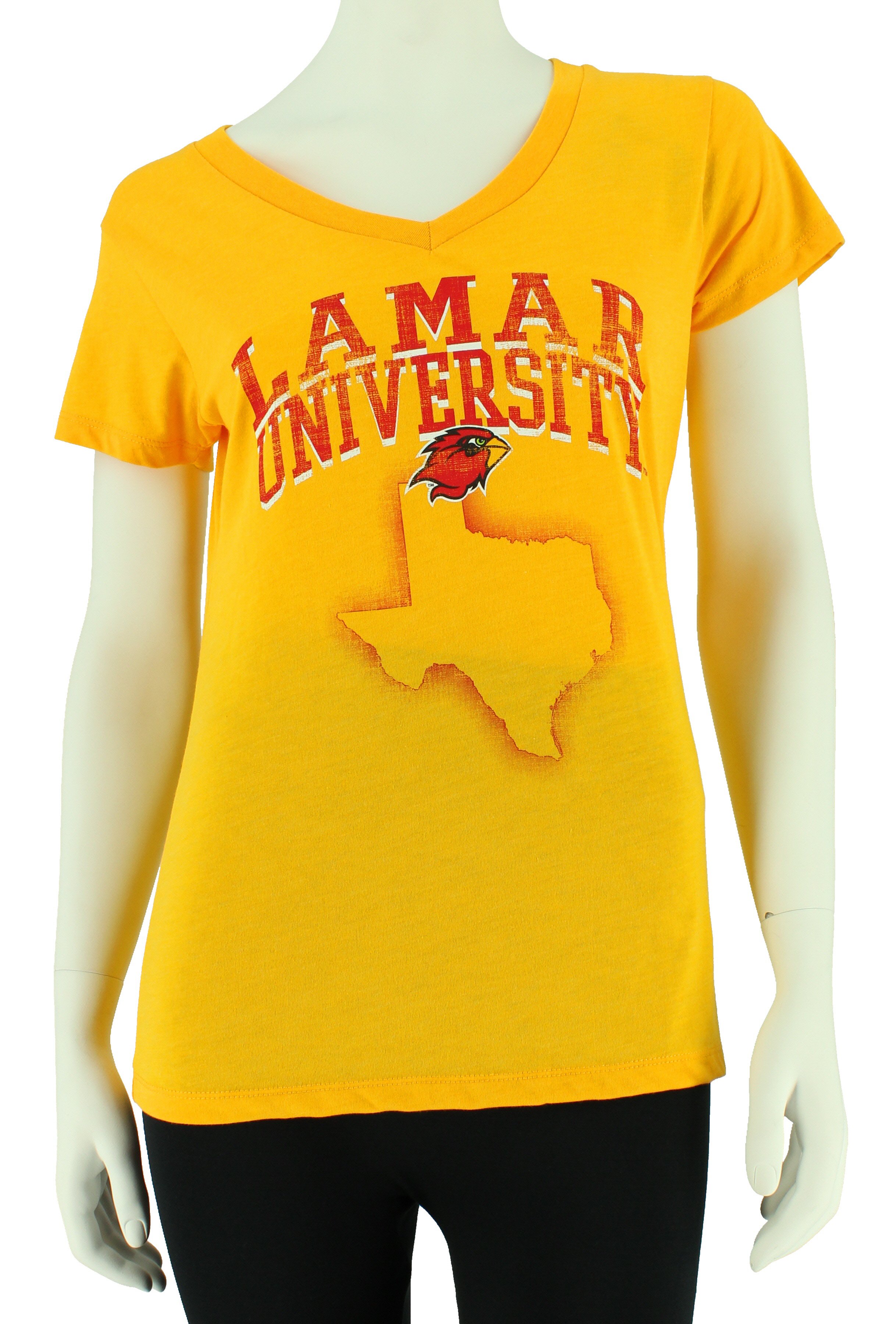 Lamar University Ladies VNeck State Outline Tee Shop Team Apparel at