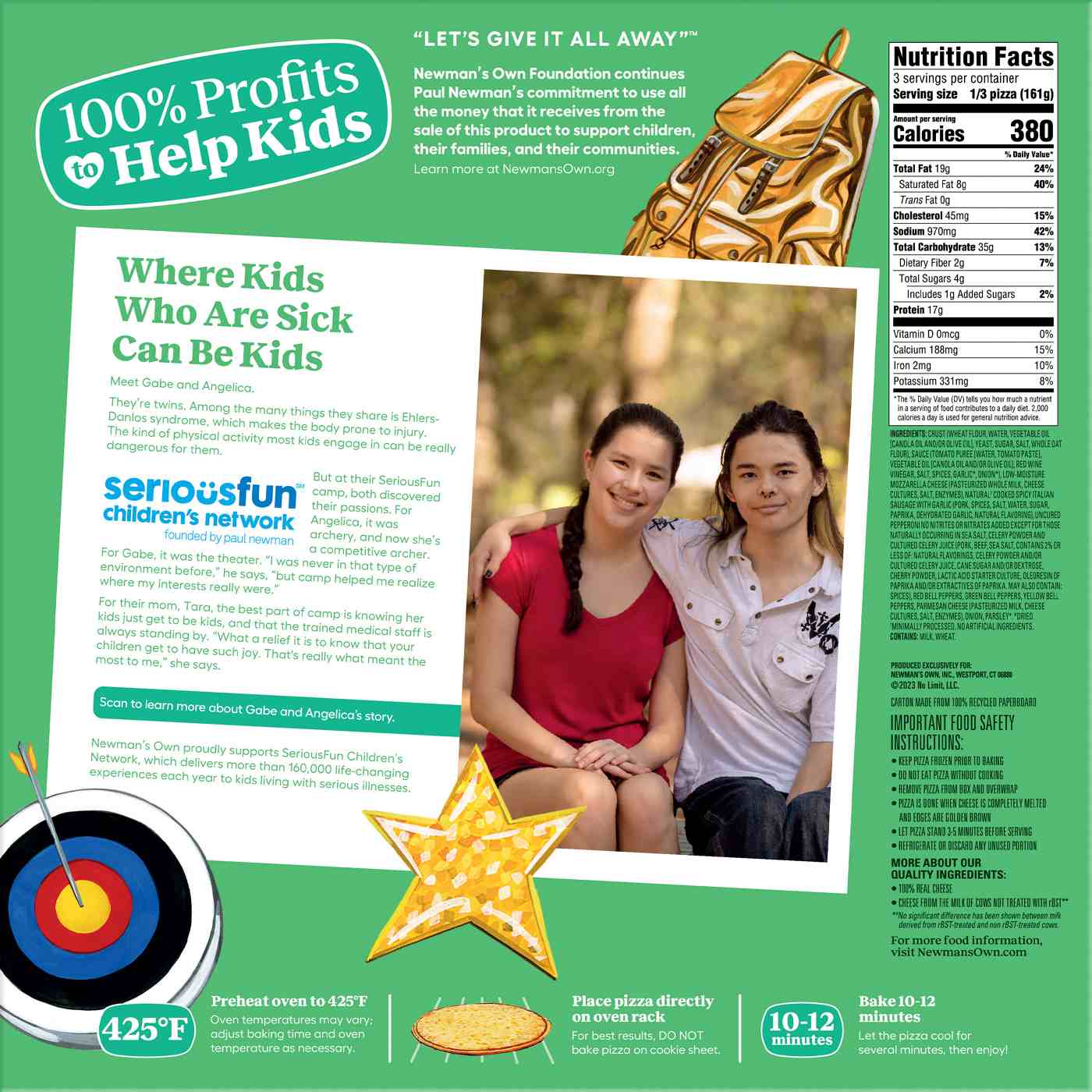 Newman's Own Thin & Crispy Supreme Frozen Pizza; image 3 of 6