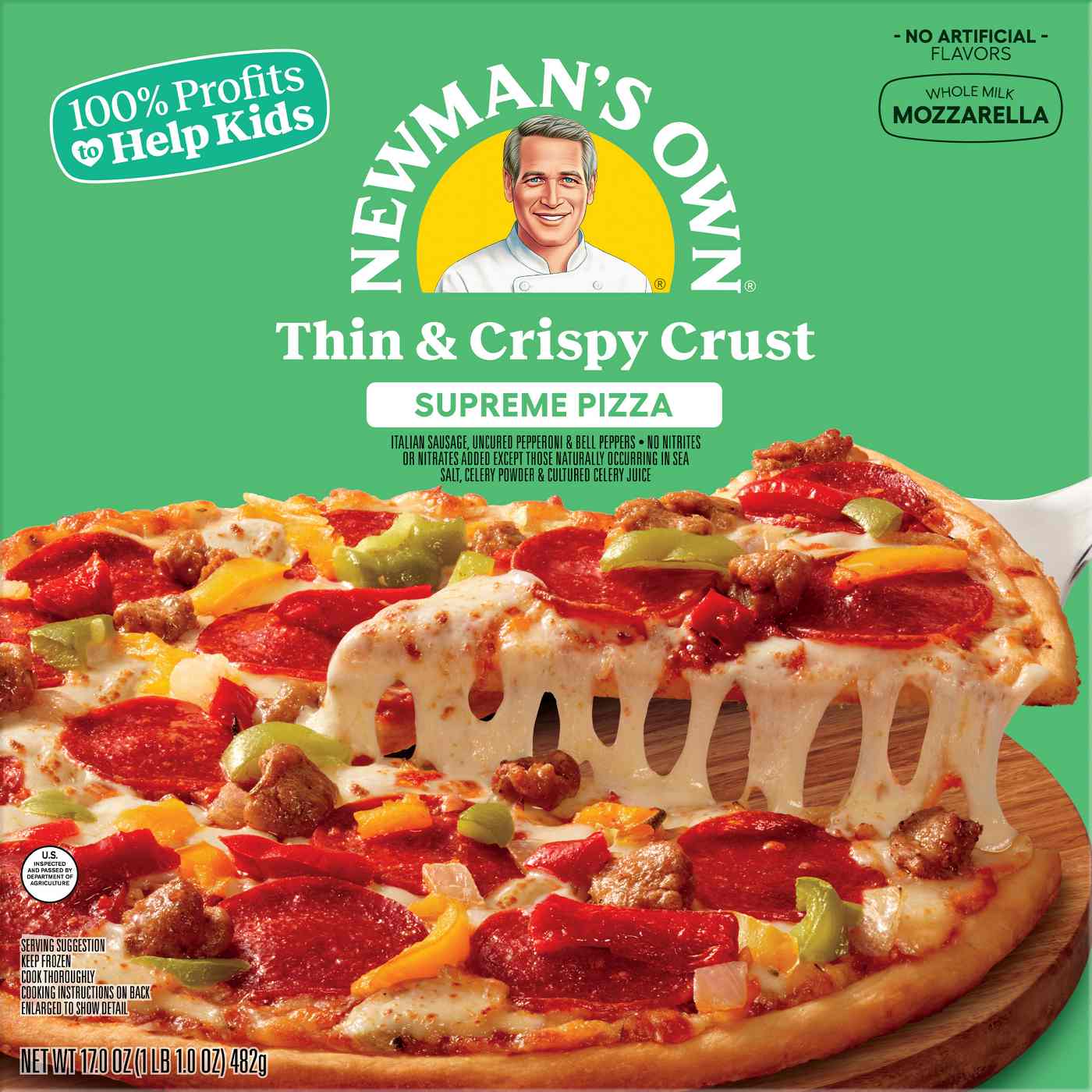 Newman's Own Thin & Crispy Supreme Frozen Pizza; image 6 of 6
