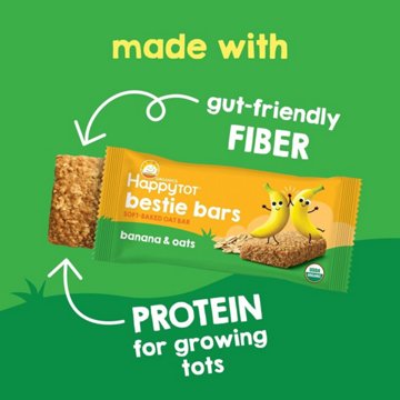 Happy Tot Organics Bestie Bars Banana & Oats Soft-Baked Oat Bars