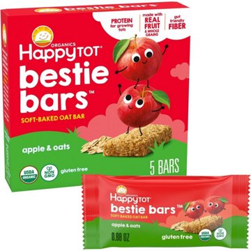 Happy Tot Organics Bestie Bars Apple & Oats Soft-Baked Oat Bars