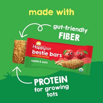 Happy Tot Organics Bestie Bars Apple & Oats Soft-Baked Oat Bars