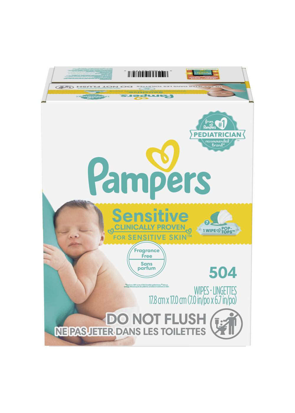 Pampers Sensitive Skin Baby Wipes 7 Pk; image 1 of 9