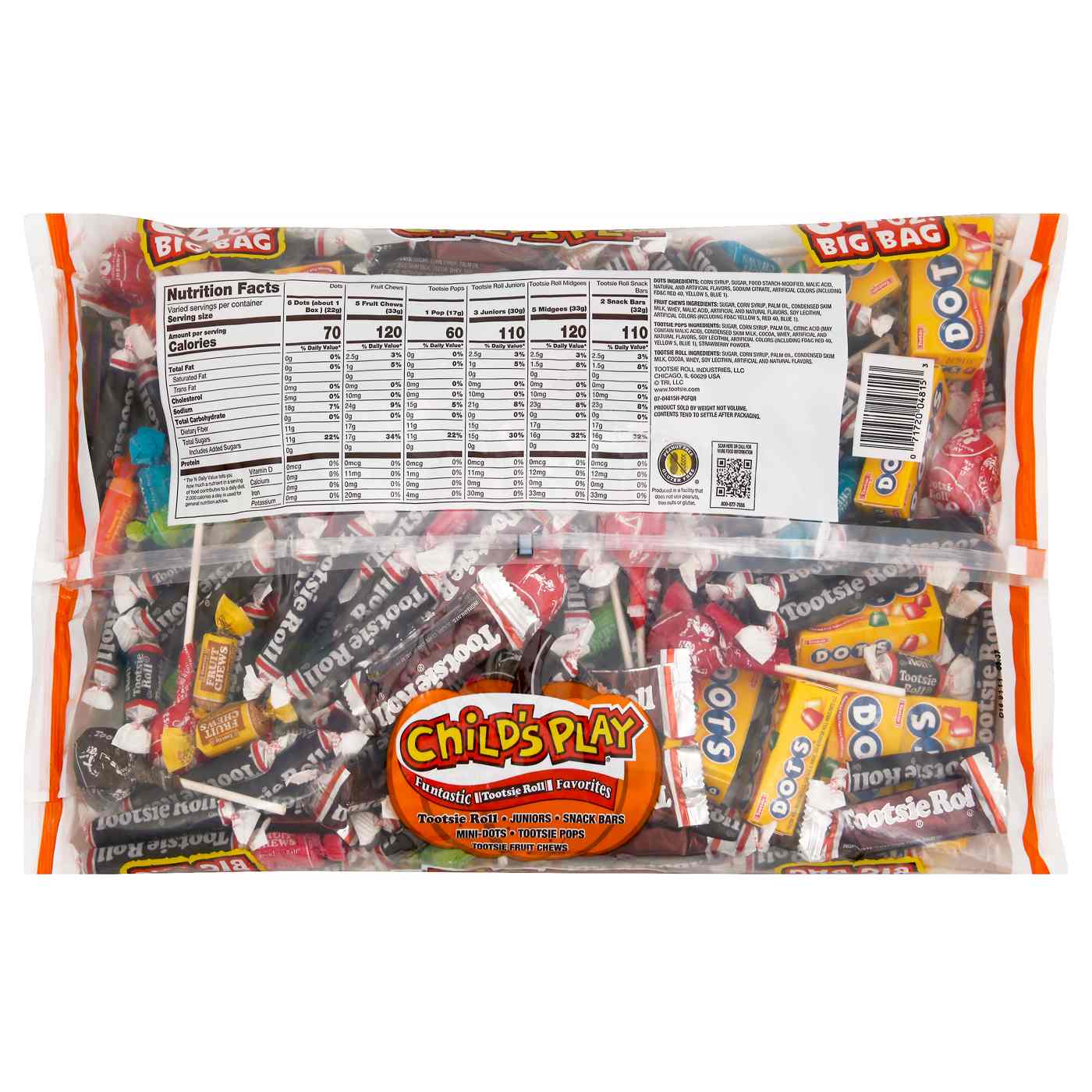 Tootsie Roll Child's Play Assorted Halloween Candy, image size:1400x1400