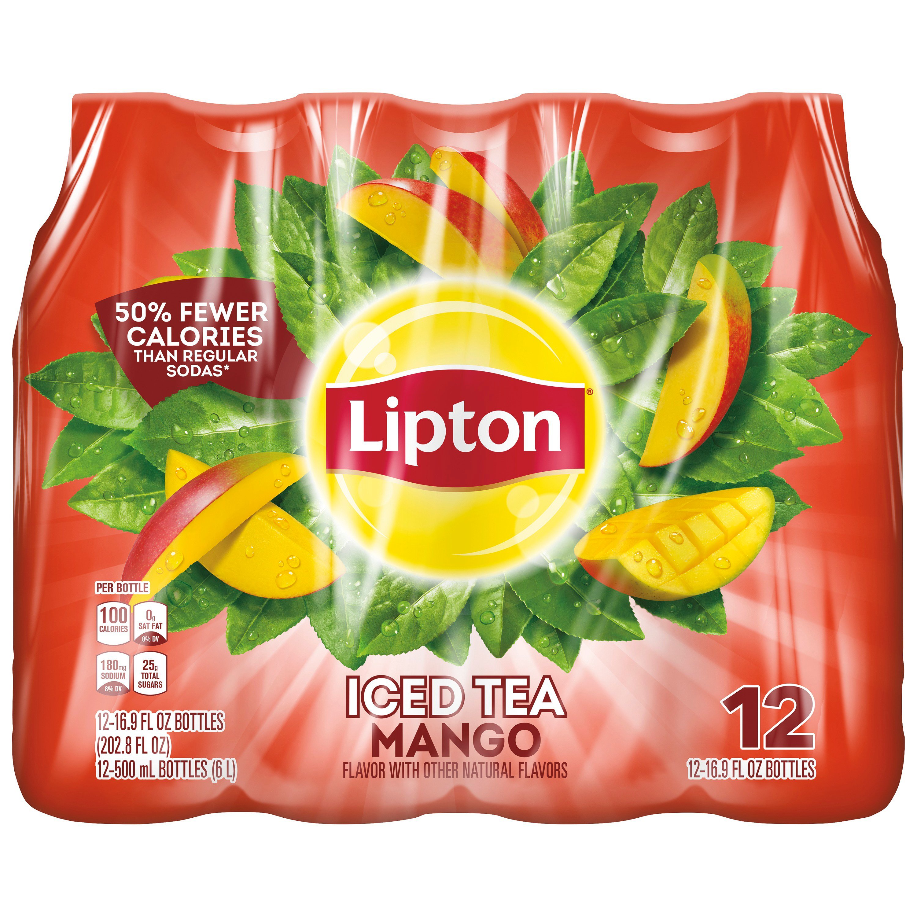 Lipton Iced Tea Mango 16.9 oz Bottles Shop Tea at HEB