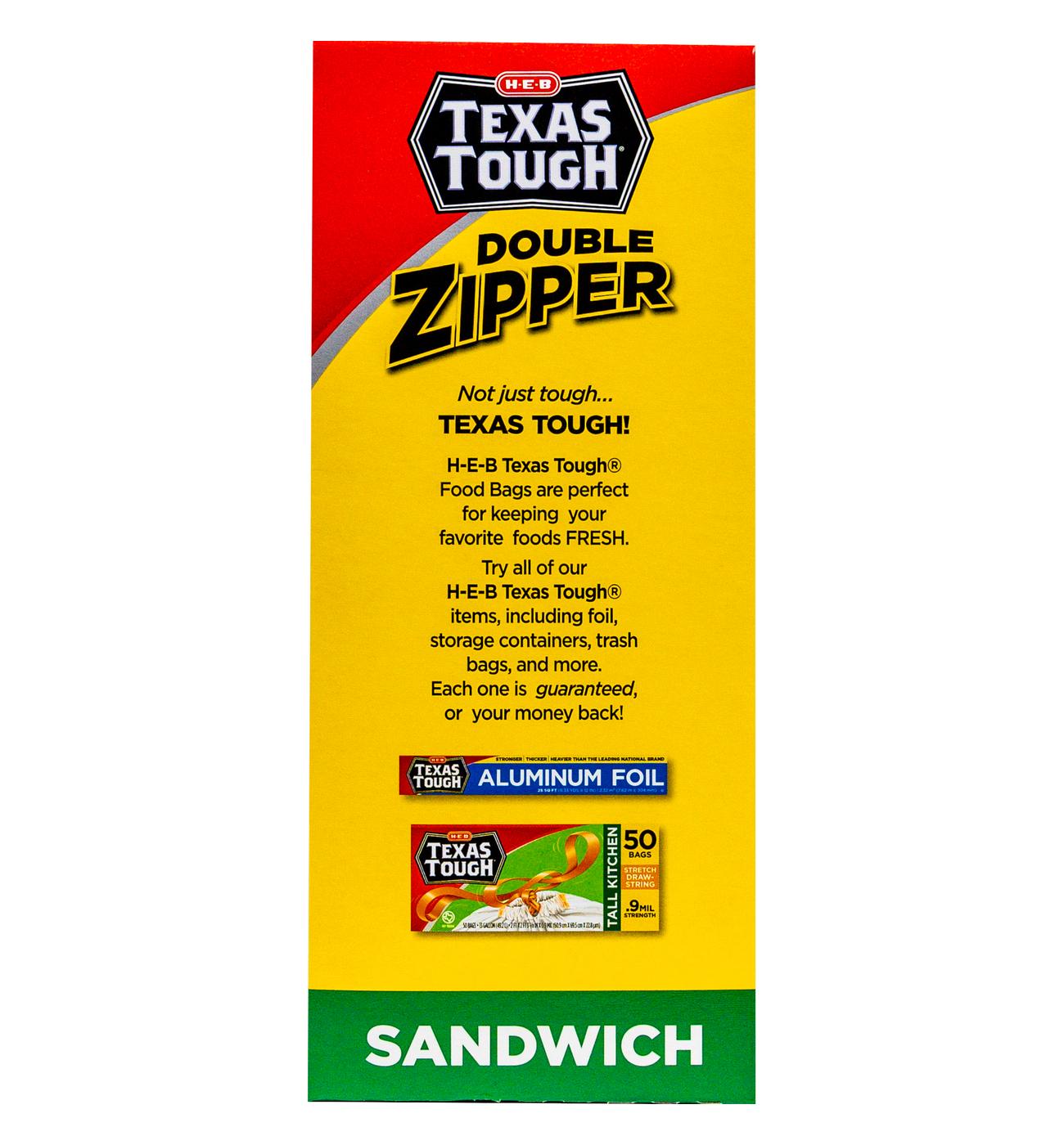 H-E-B Texas Tough Double Zipper Sandwich Bags - Value Pack; image 6 of 6