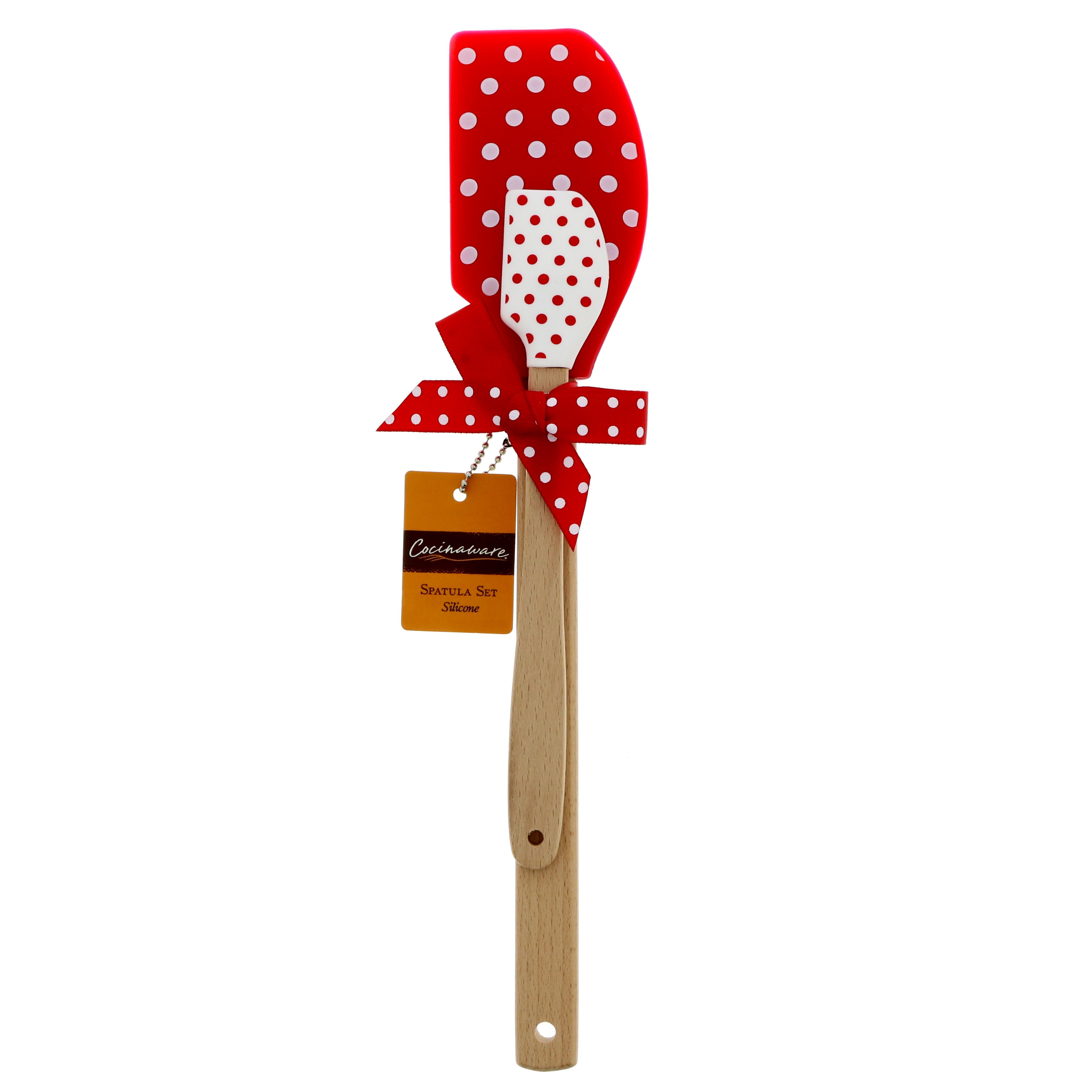 Cocinaware Red Silicone Spatula With Wood Handle