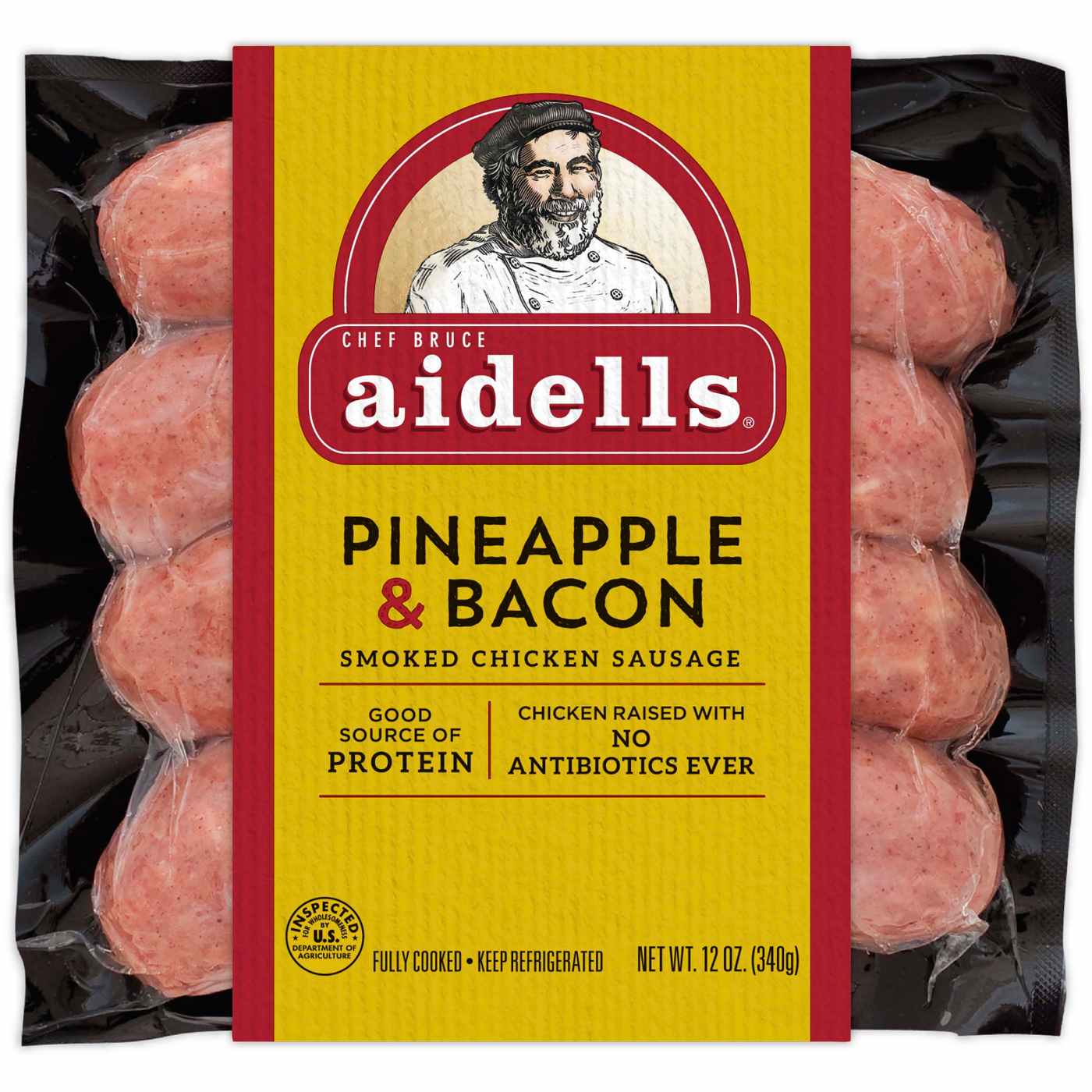 Aidells Smoked Chicken Sausage, Pineapple & Bacon; image 1 of 3